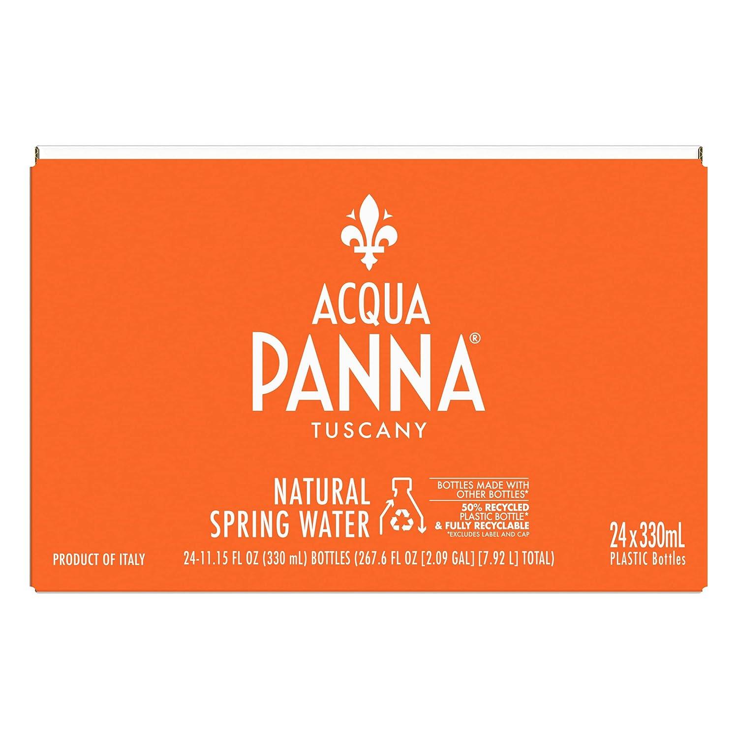 Acqua Panna Natural Spring Water, 11.15 FL OZ Plastic Water Bottles (24  Count)