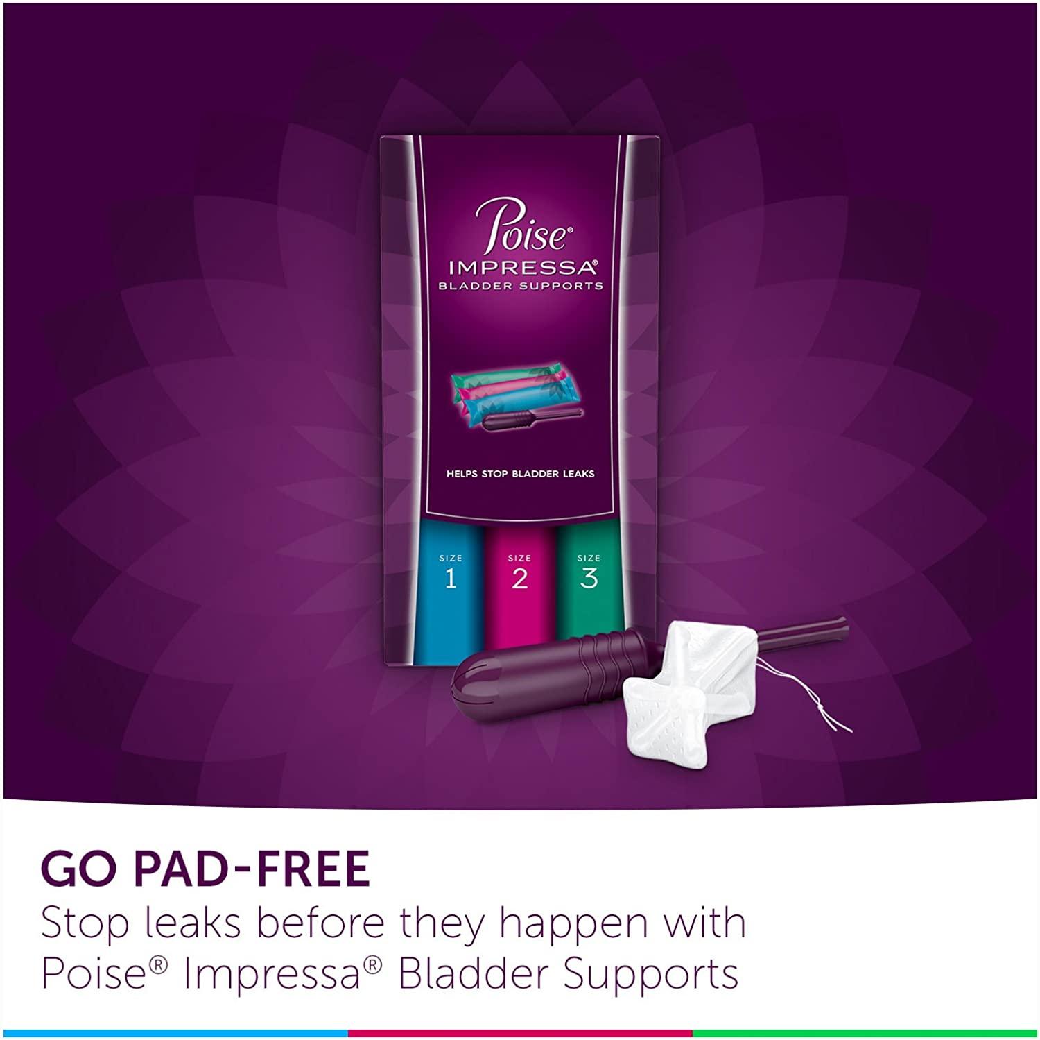 Poise Moderate Absorbency Pads, Regular Length, 20 ct (Pack of 2)