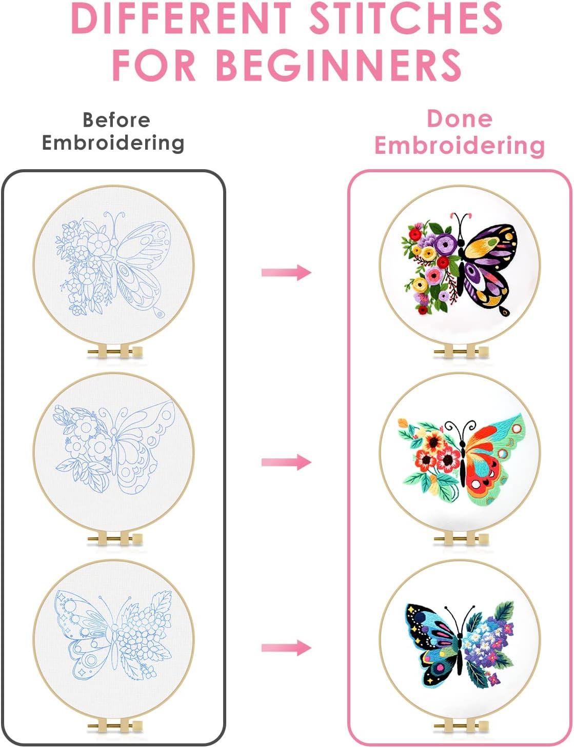 Butterfly Cross Stitch Stitching Kit Embroidering Handcraft Tool Embroidery  Thread