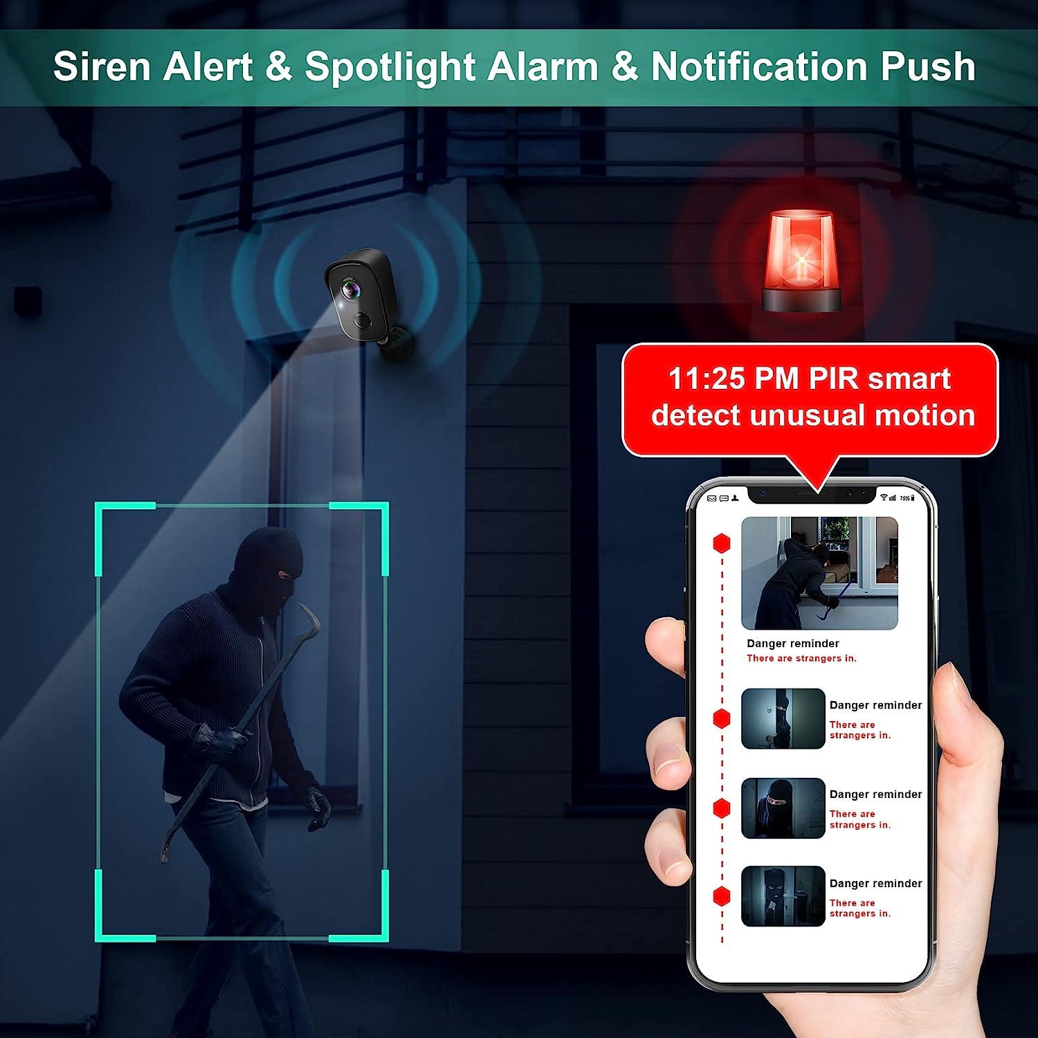 Home alarm with motion sensor and siren 