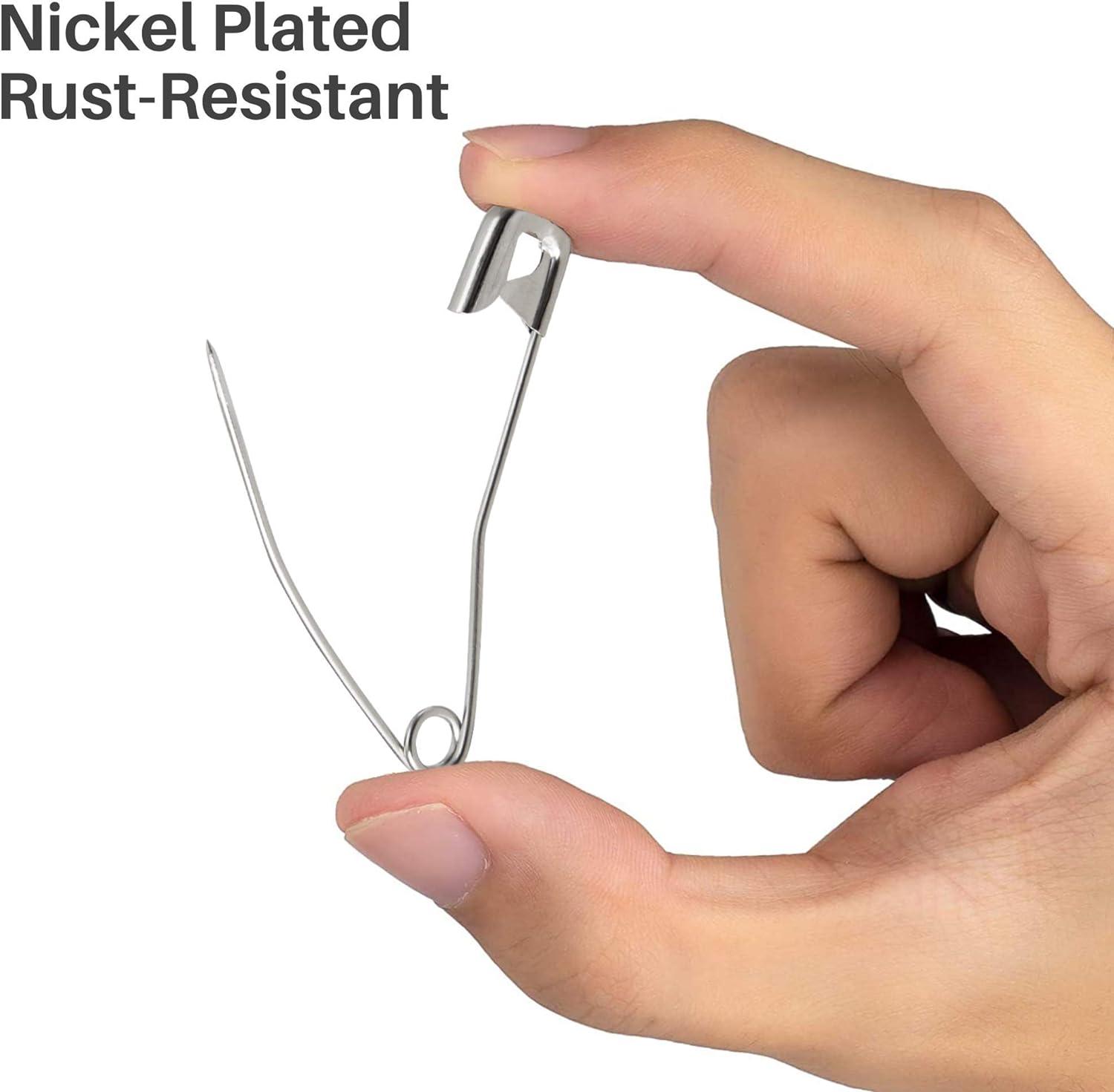 Nickel Safety Pins - Size 3
