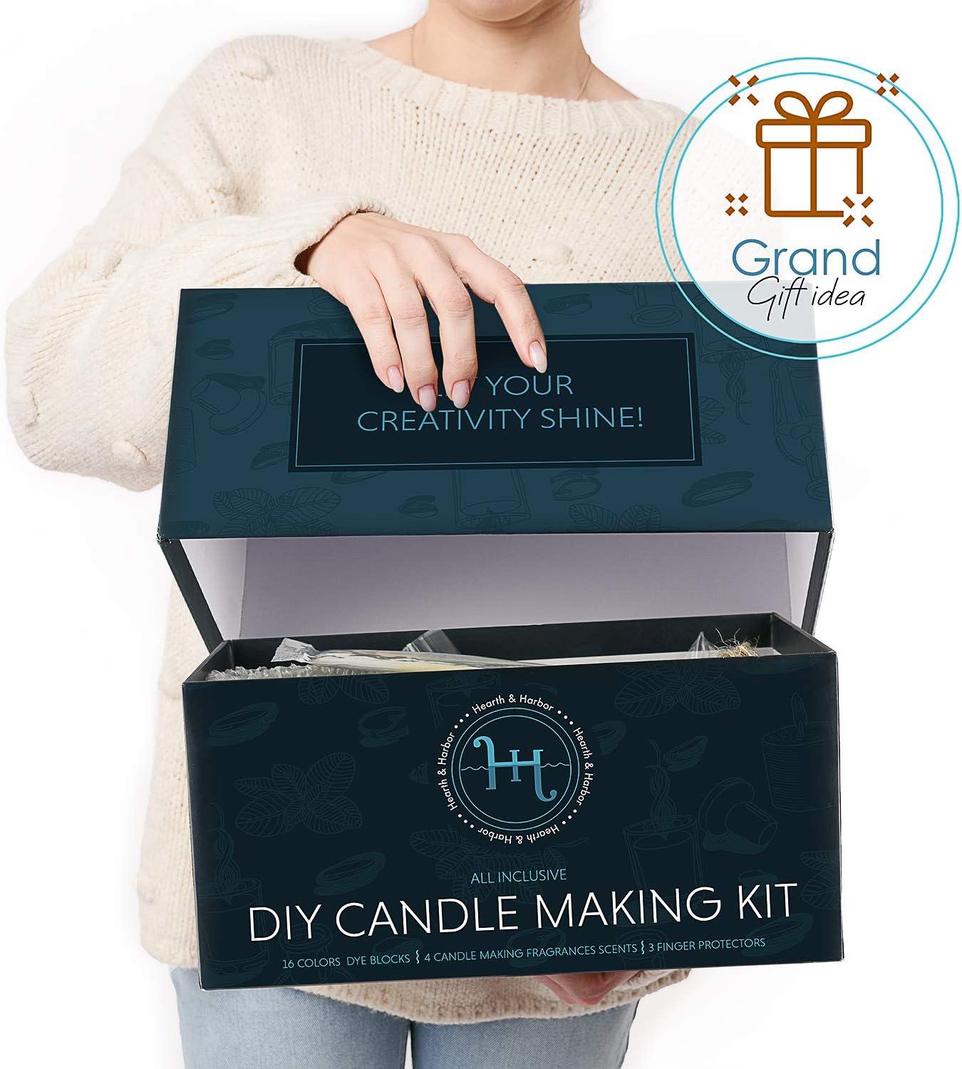 Hearth & Harbor Soy Candle Making Kit for Adults & Kids, Candle Making  Supplies, DIY Candle Making Kit for Beginners, Natural Soy Wax Candle  Making Kits - Complete Candle Kit, 2 Lbs