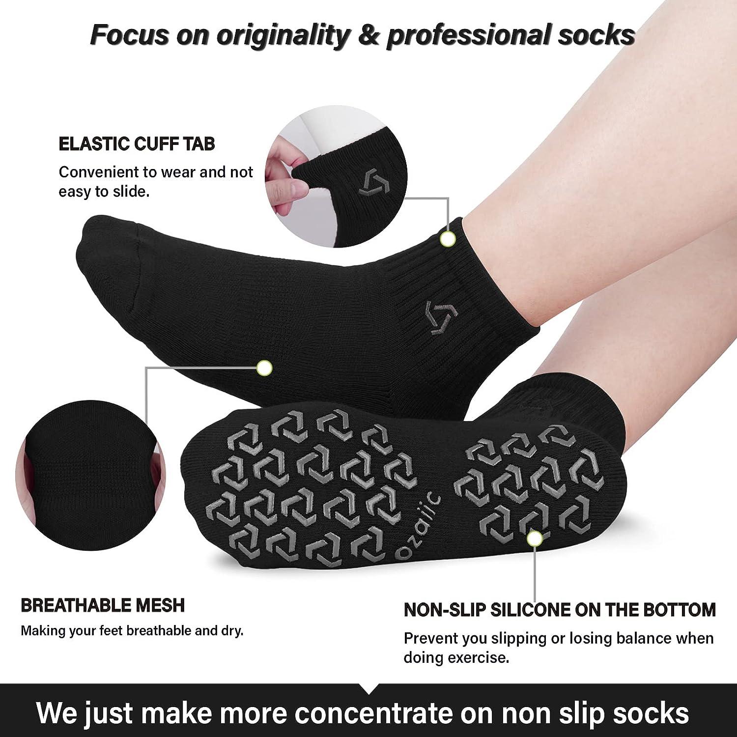 Yoga Toe Socks with Grips Women Breathable Cotton Pilates Barre