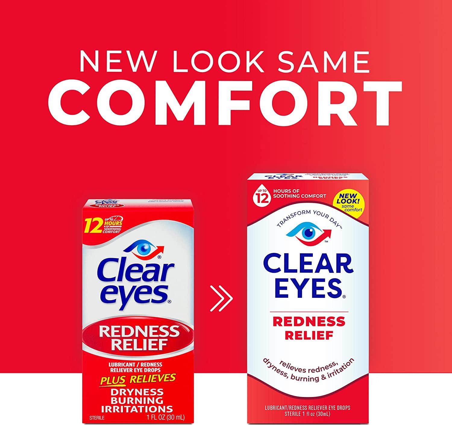 Clear Eyes Redness Relief Eye Drops 0.5 oz Each, 3 Pack