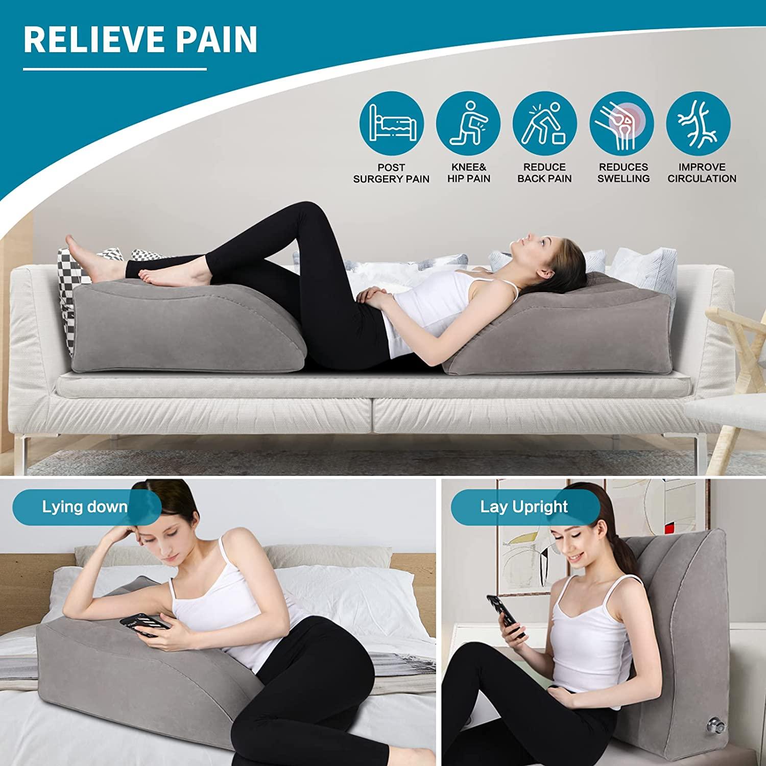 Leg Elevation Pillow,Inflatable Wedge Pillows,Comfort Leg Pillows for ...
