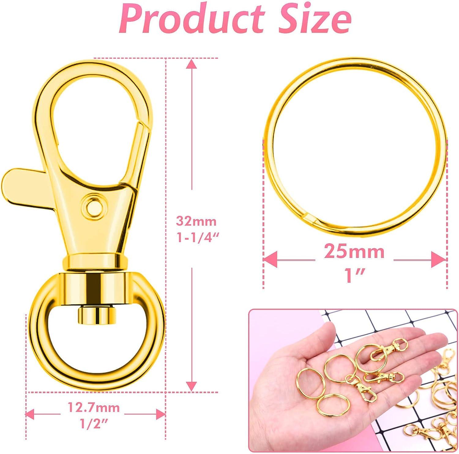 Gold Keychain Rings for Craft Paxcoo 100pcs Keychain Hardware Kit Includes  50Pcs Key Chain Hooks and 50pcs Key Rings Bulk Keychain Making Supplies for  Resin Craft Acrylic Blanks