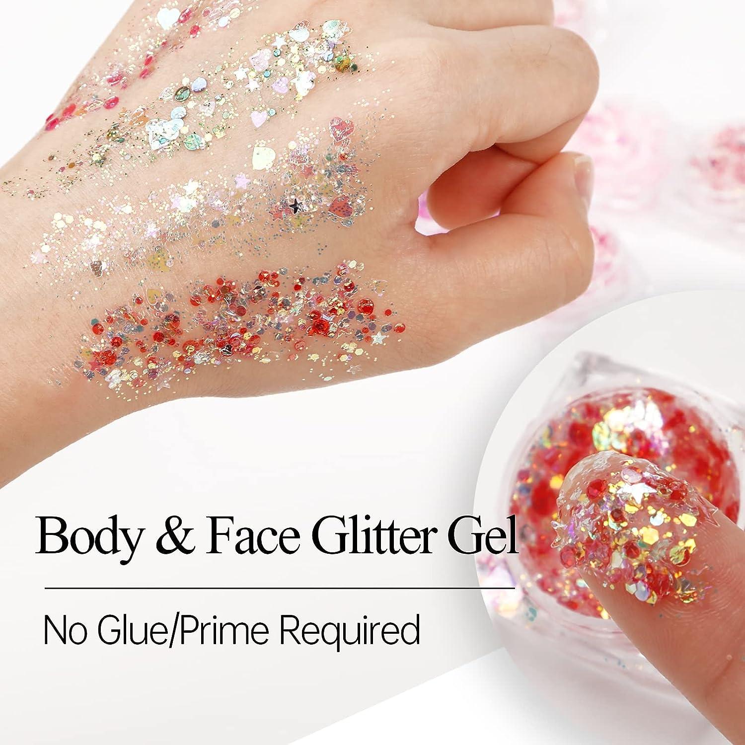 12 Color Chunky Nail Glitter Body Glitter Makeup Glitter for Face Body Eye  Hair Crafts Cosmetic Sequins