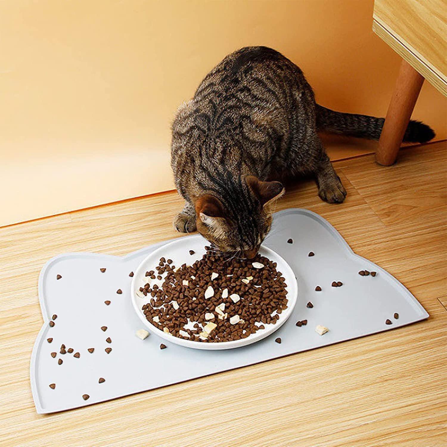 IYYI Cat Food Mat, Silicone Dog Bowl Mat for Food and Water