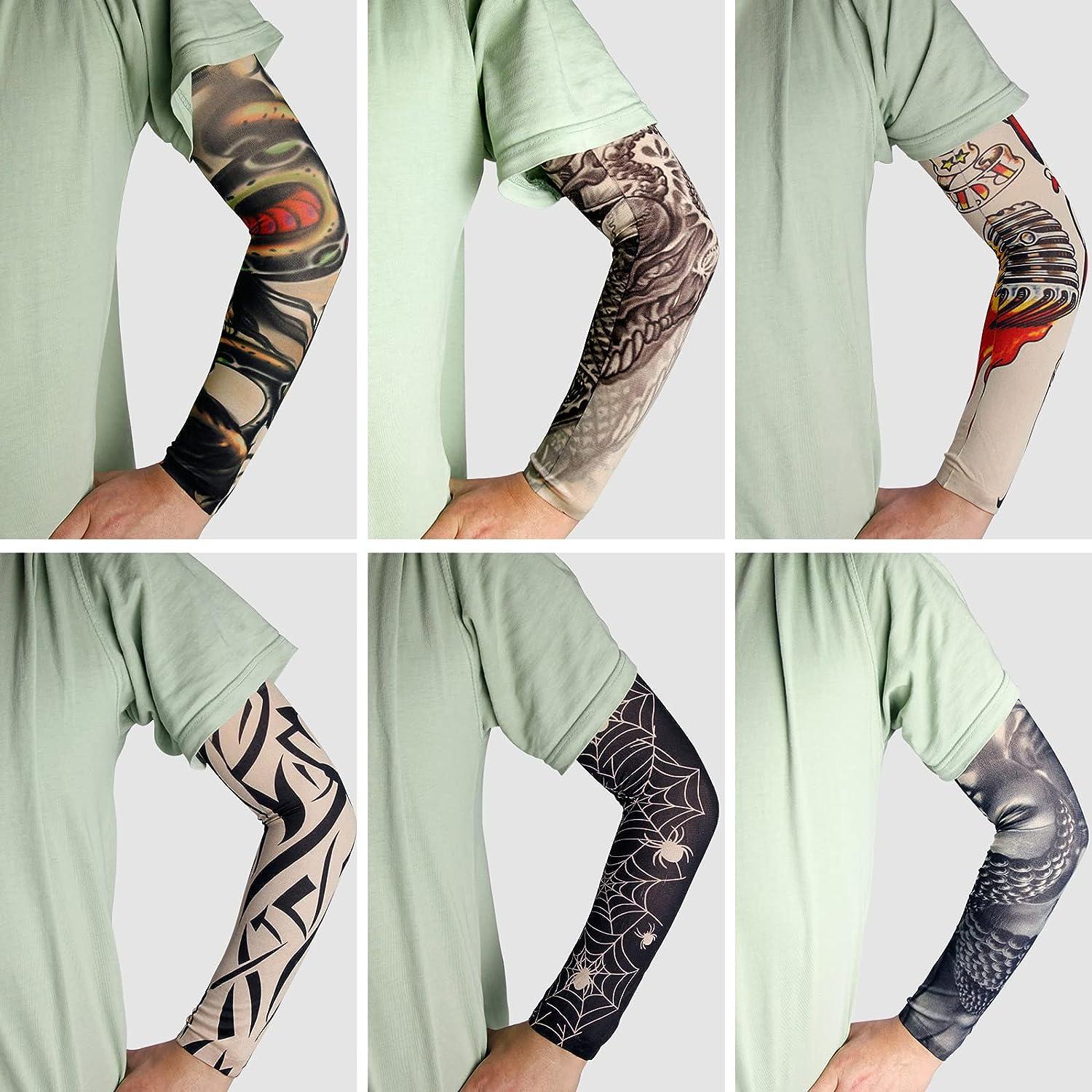 12 PCS Sports Arm Sleeves For Braces Splints & Slings , Tattoo Sleeve  Seamless Hand Warmer Basketball & Activities , Outdoor Sunscreen Riding  Cycling