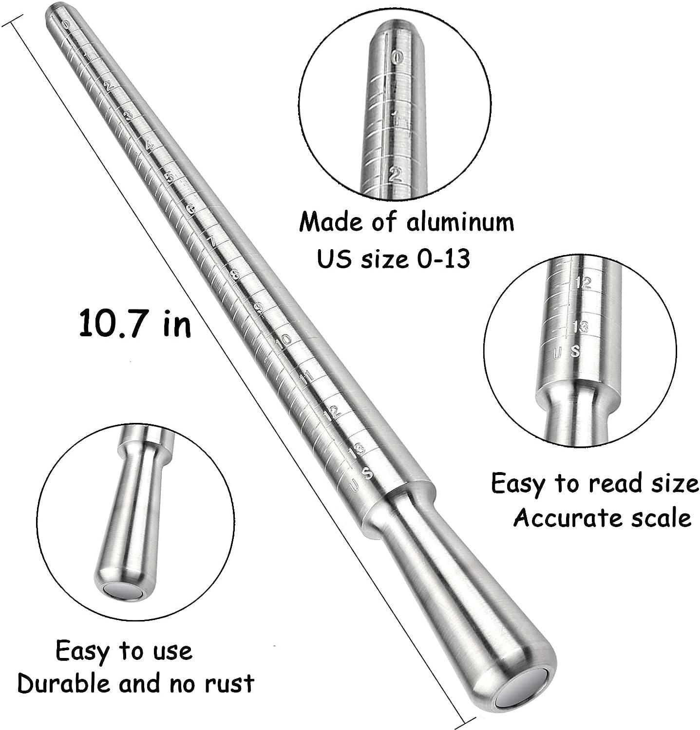  Ring Sizer Measuring Tool,4 Sizes Ring Measurement Stick Metal  Mandrel & Finger Sizing Measuring Tool Set for Jewelry Making Measuring :  Arts, Crafts & Sewing