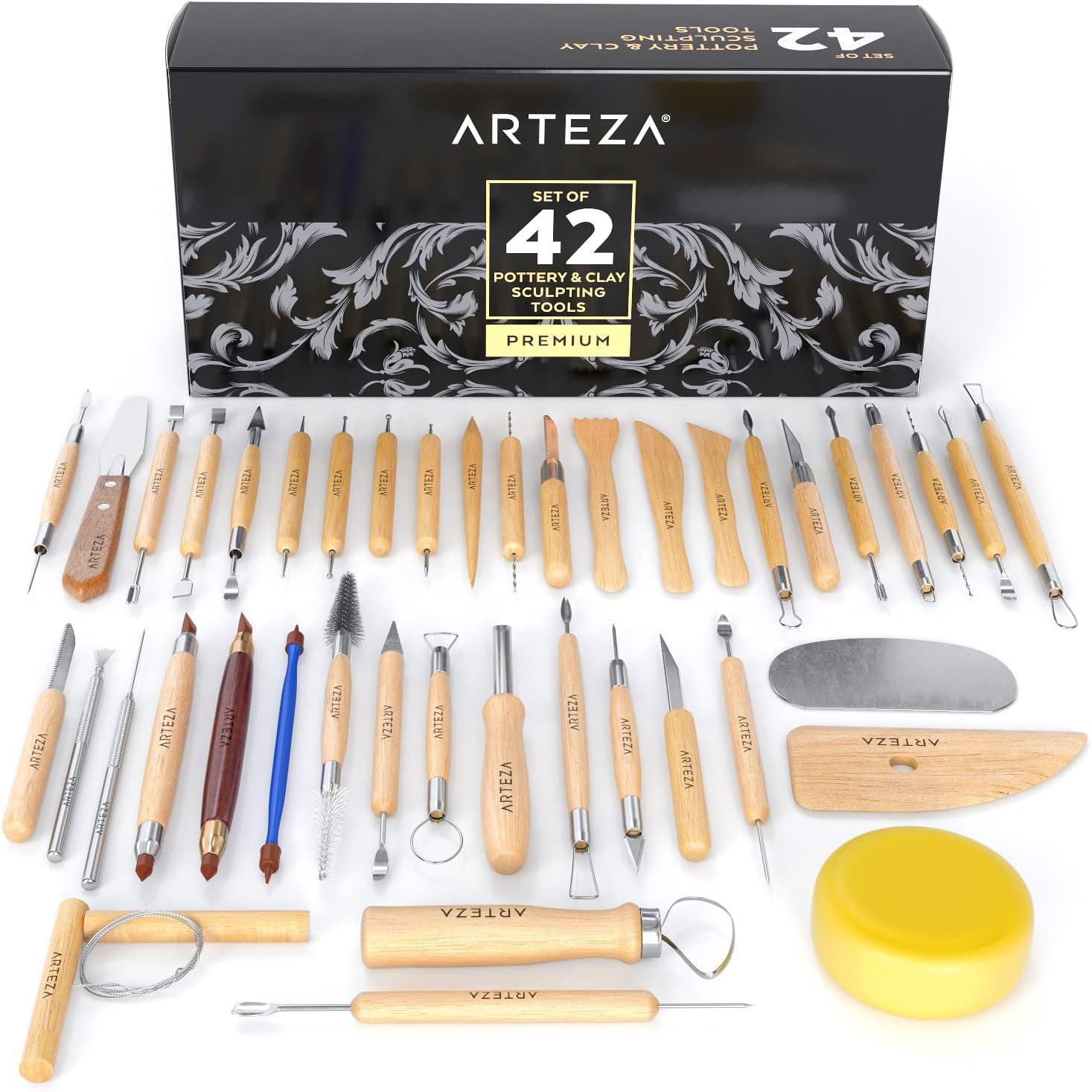 One Side Wire Clay & Pottery Carving Tools Set of 6 Piece