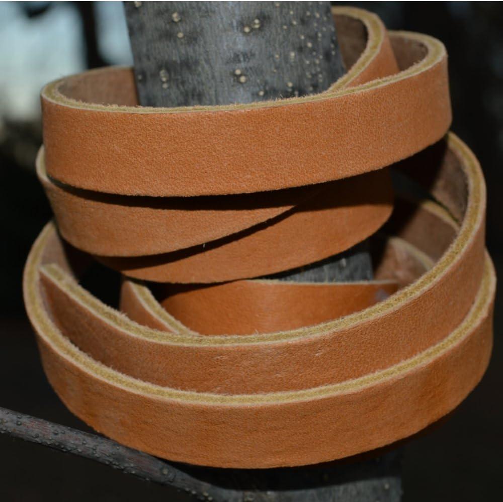 2 Inches Wide Flat Leather Straps for Crafts, Full Grain Leather