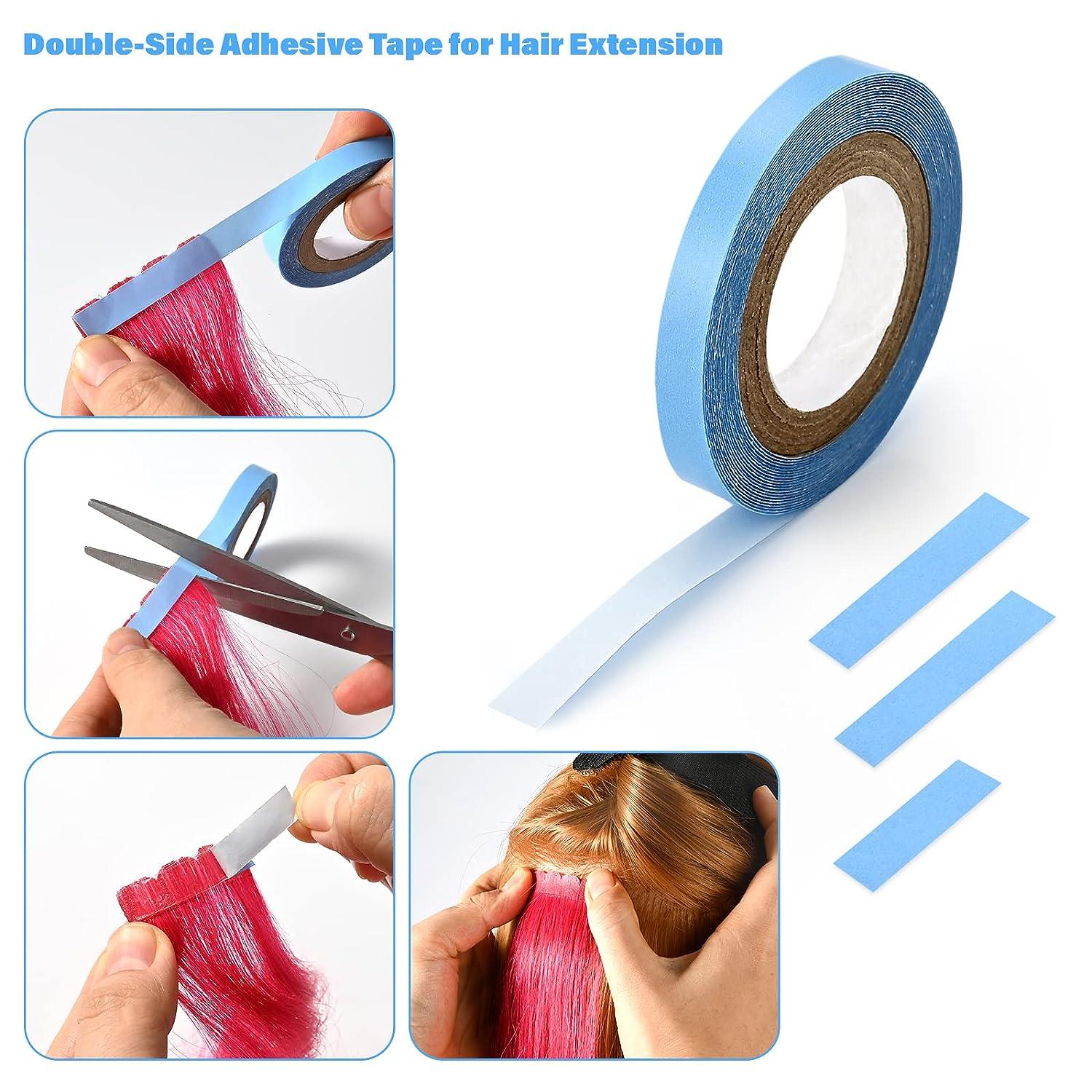 EHDIS Hair Extensions Tools Kit Tape in Hair Extensions Pliers Flat Surface  Hair Sealing Pliers with Double-Sided Hair Extension Replacement Tape Lace  Front Wig Adhesive Tape Roll Tape Scraper Tool 1/3 x