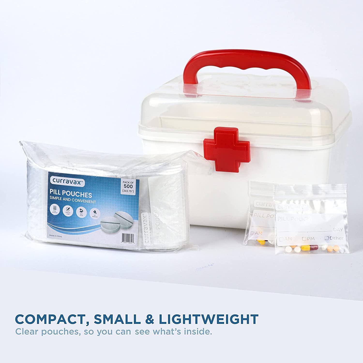 Pill Pouch Bag Zippered Pill Organizer Reusable Medicine Container