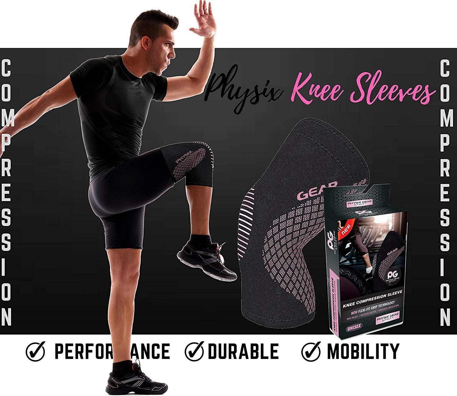 Knee Compression Sleeve - Best Knee Brace for Knee Pain for Men