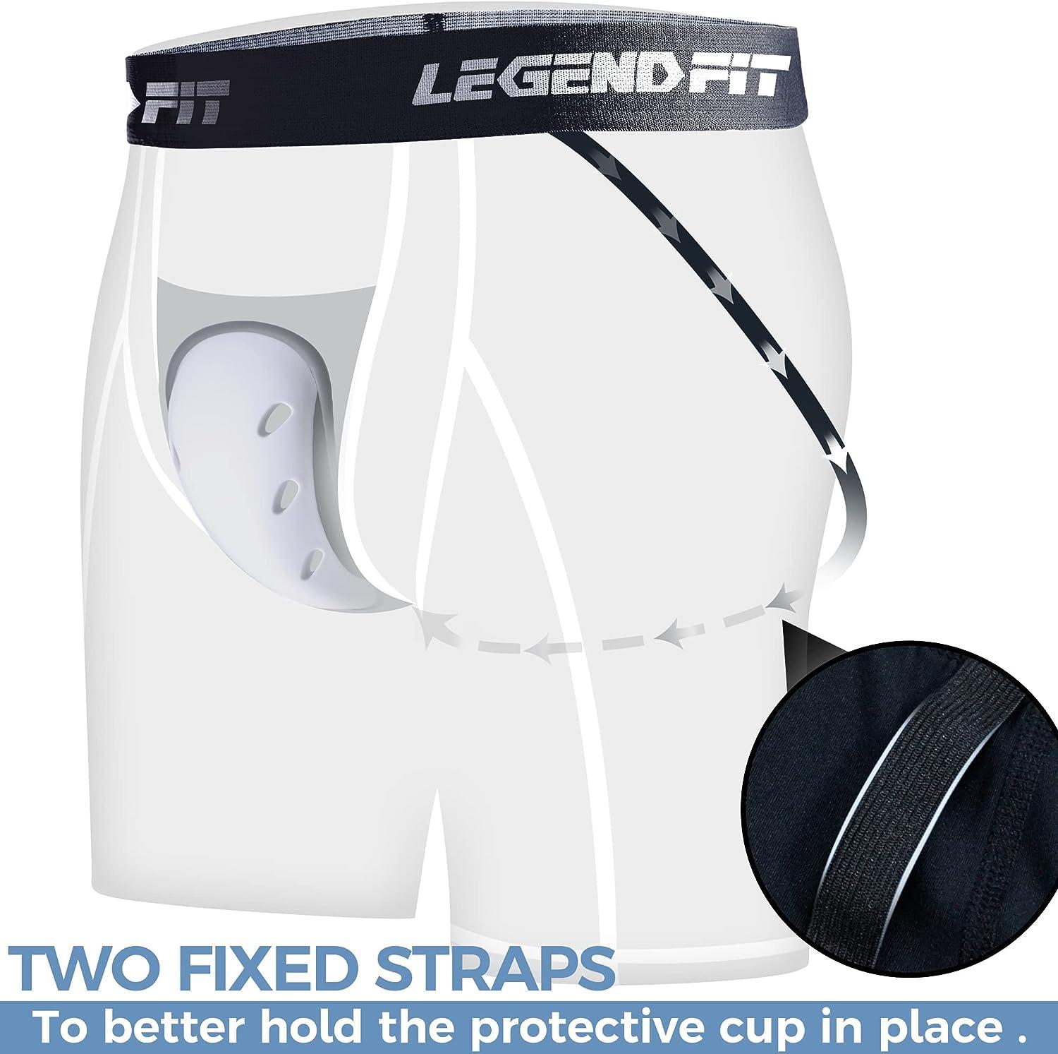 Legendfit Youth Boys Compression Shorts w/Cup Protector Athletic