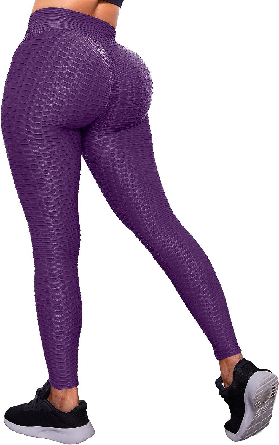  Women Intensify Athletic Shorts Seamless Scrunch Workout  Shorts High Waisted Active Gym Yoga Shorts Purple Dove L