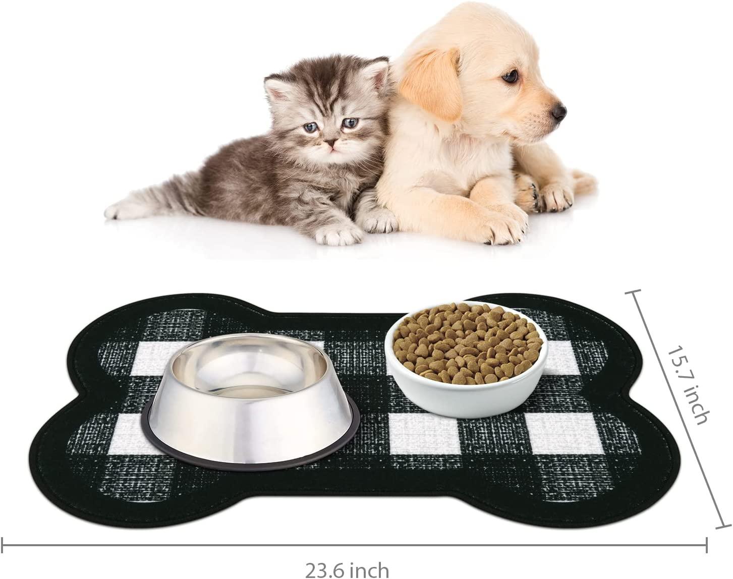 Yinuomo Non Slip Dog Food Mat, Waterproof Placemat for Cats Bowl