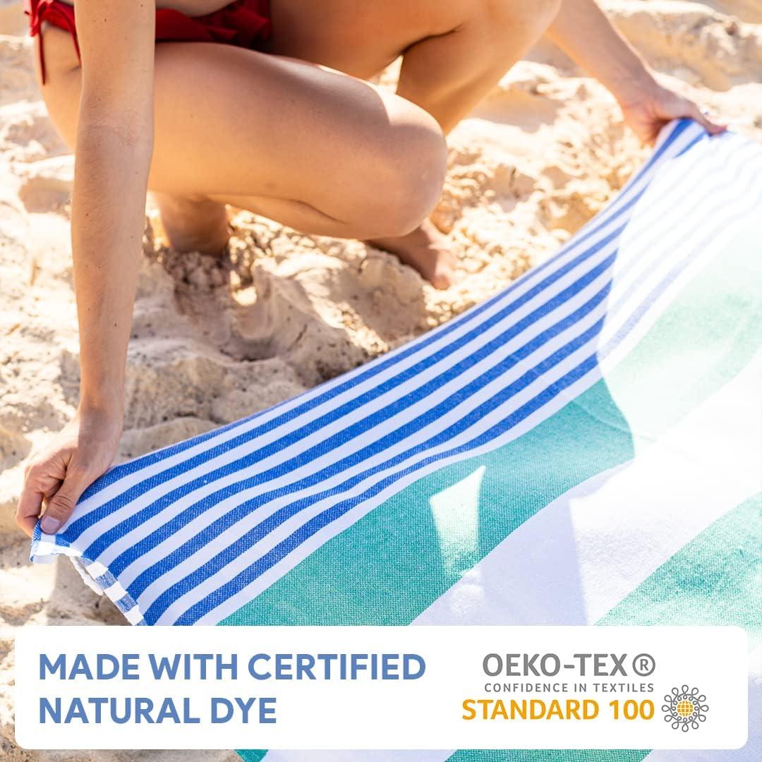 Sand Cloud Turkish Beach Towel - Sand Proof - 100% Certified Organic  Turkish Towel - Quick Dry Towel for Beach, Picnic, Blanket or Bath Towel -  As
