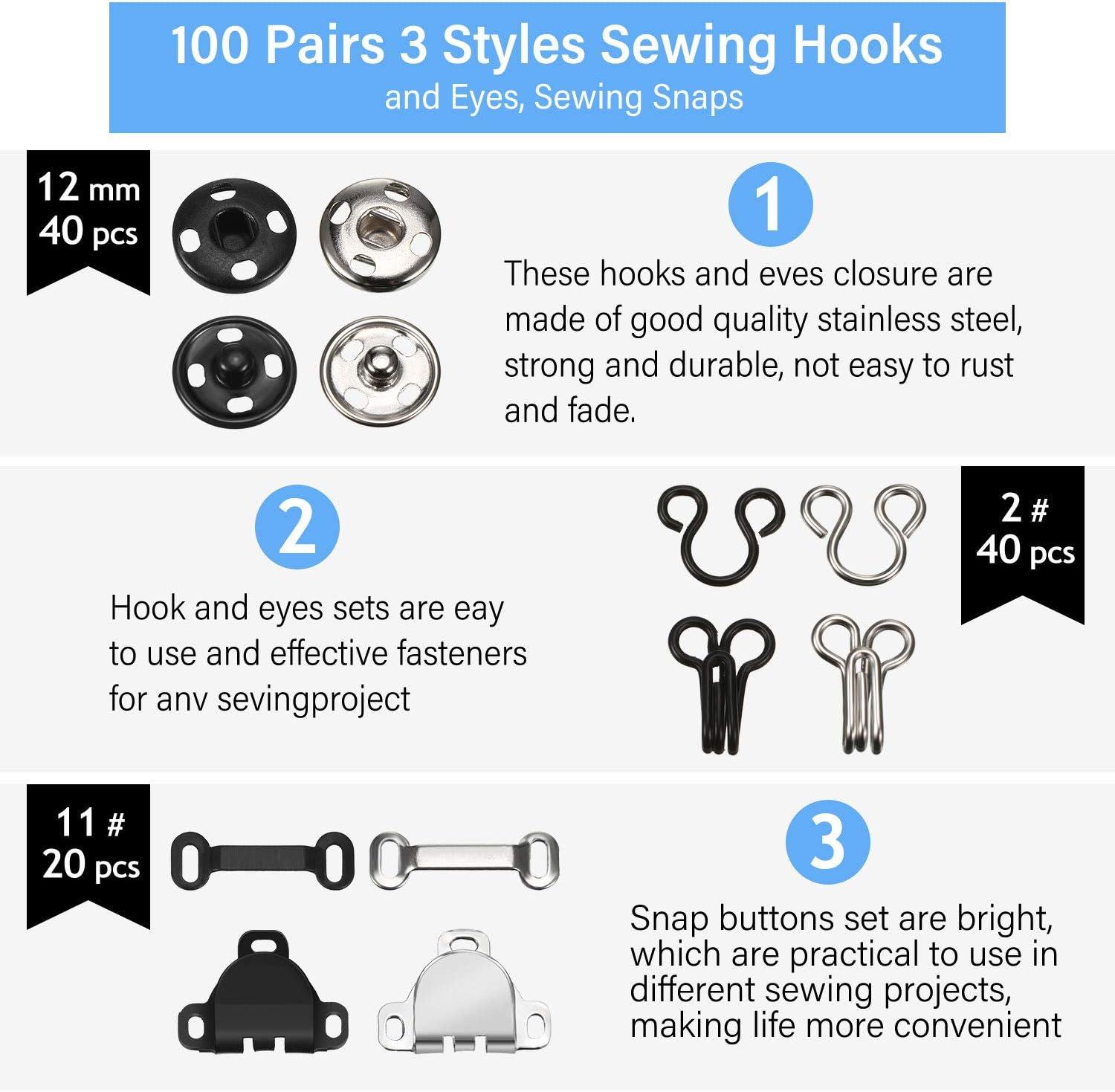 40 Set Bra Hooks And Eyes Sewing Hooks And Eyes Closure Metal Hook