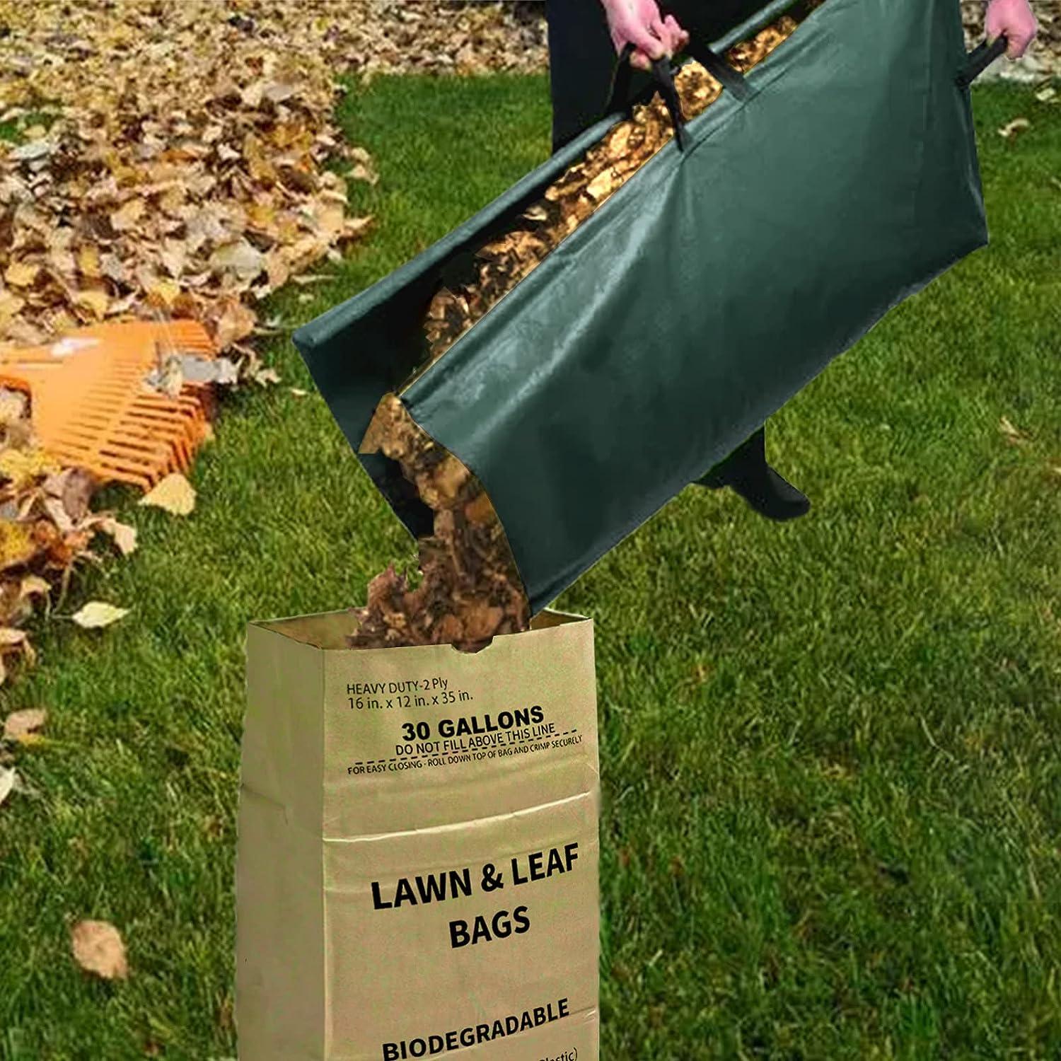 2-Pack Garden Yard Bag Waterproof Reusable Leaf Bags Heavy Duty