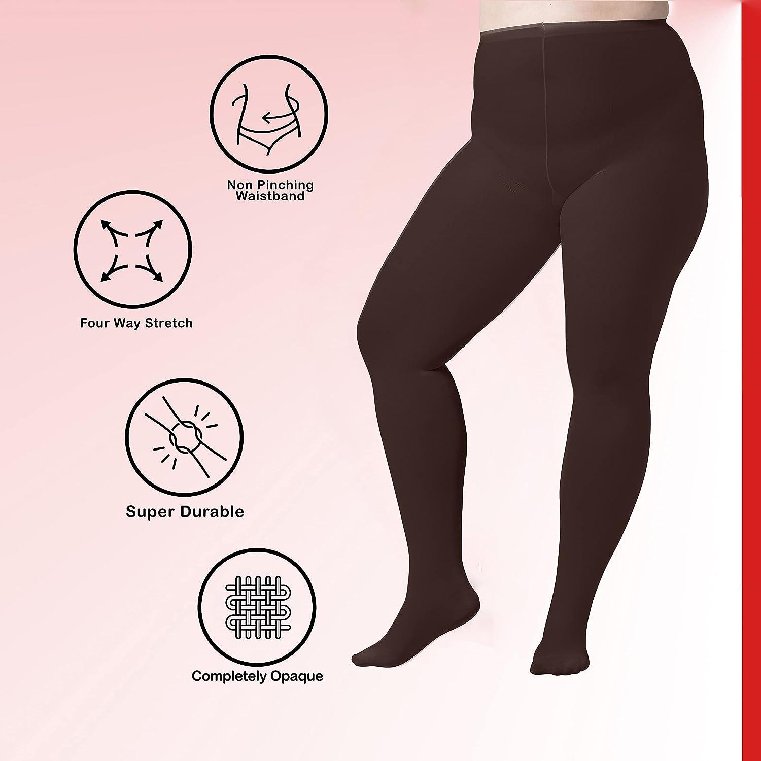 Navy Blue Footless Tights for Women, Plus size