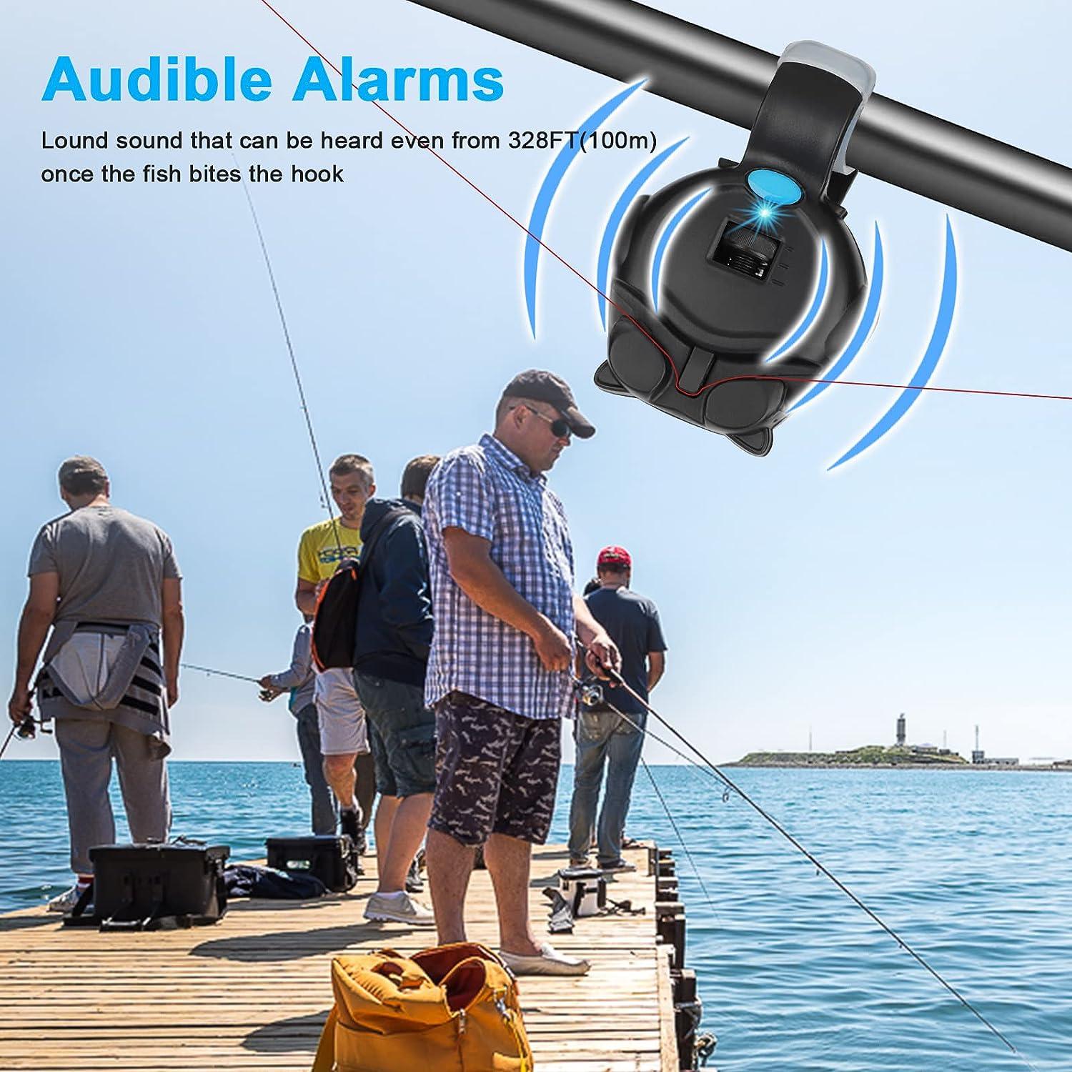 4 PCS Fishing Bite Alarm, Sensitive Electronic Fishing Alarms Indicator