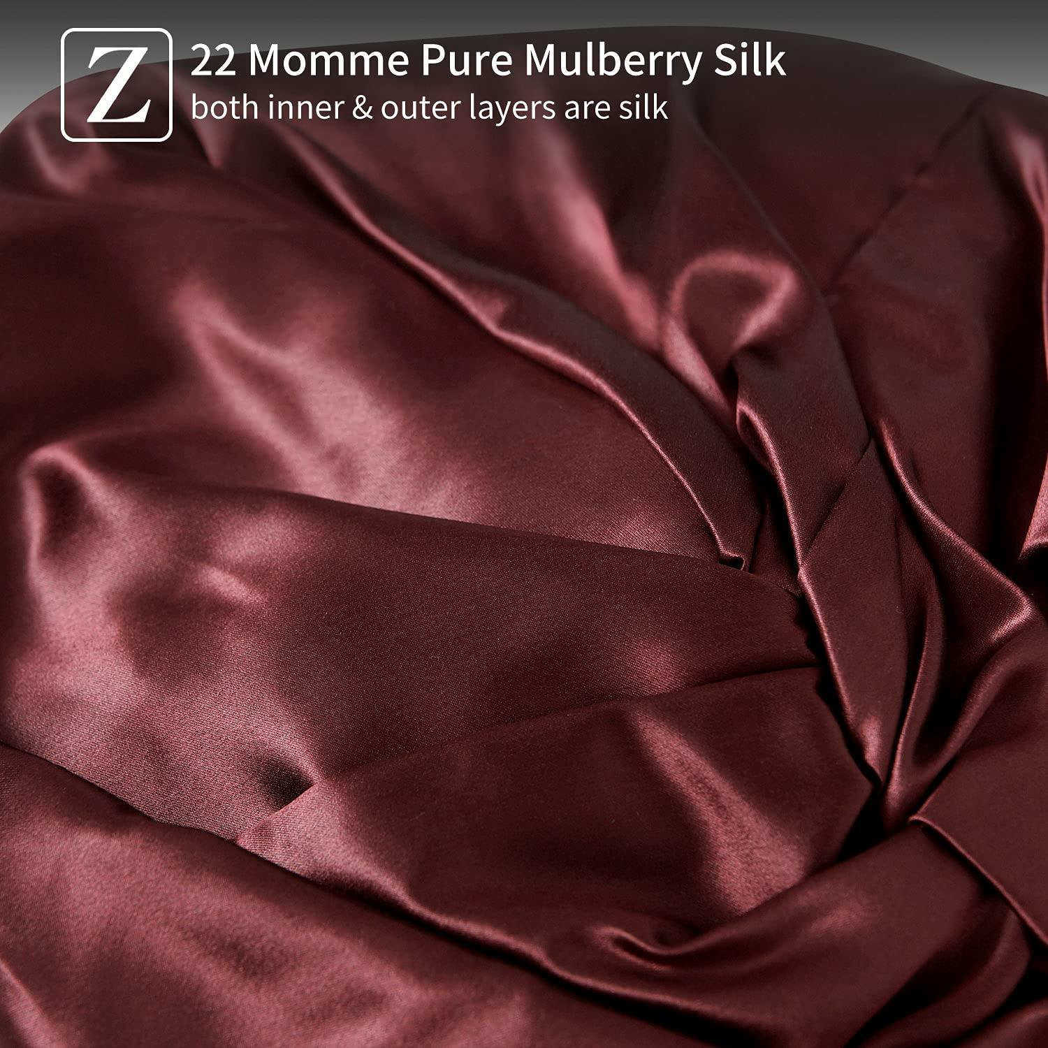  ZIMASILK 22 Momme 100% Mulberry Silk Sleep Cap for