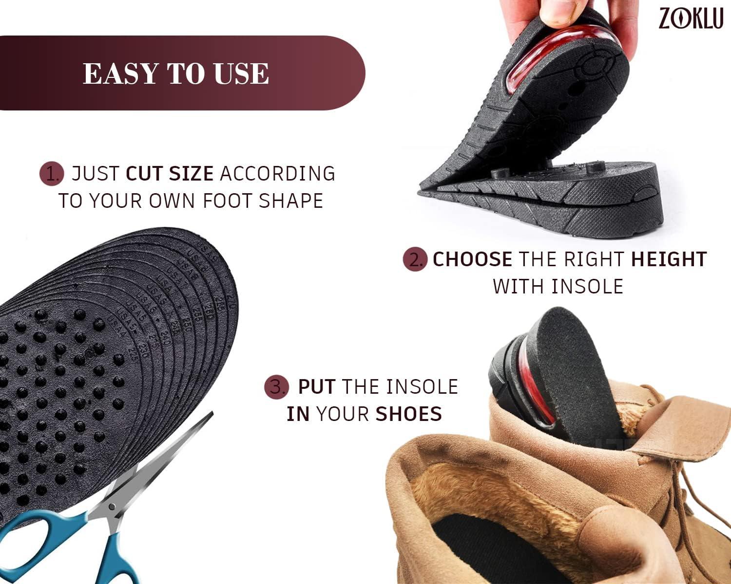 EiD Height increase insoles for growth arch support orthopedic Shoe Heel  inserts Cushion Height Lift Taller