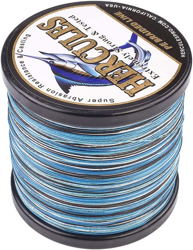 HERCULES Super Cast 500M 547 Yards Braided Fishing Line 40 LB Test for  Saltwater Freshwater PE Braid Fish Lines Superline 8 Strands - Black 40LB  (18 - カヌー、ボート備品