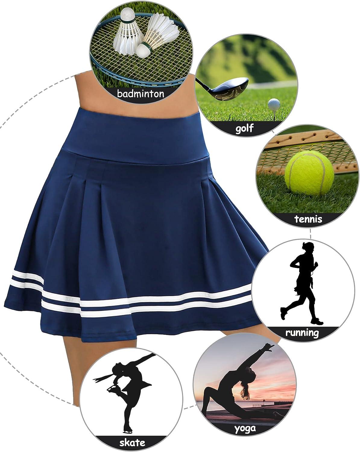 Pleated Tennis Skirt Womens Athletic Golf Skort Activewear Built