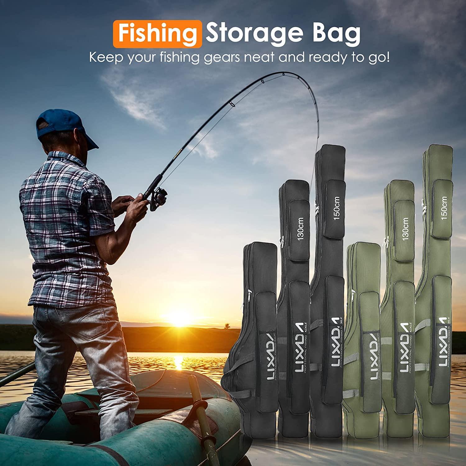 Lixada Fishing Bag, Oxford Fishing Rod Carrier for Organized