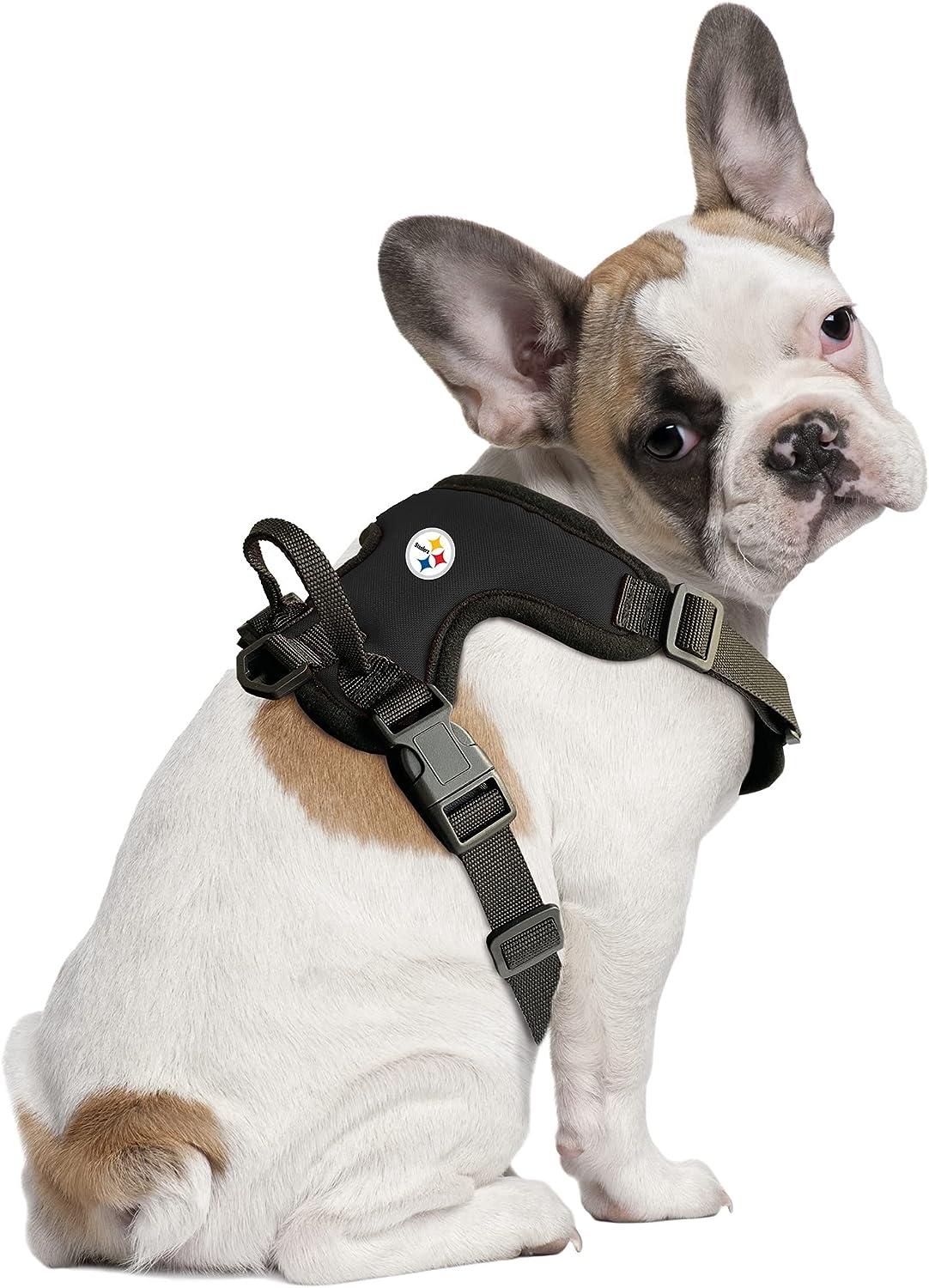 Littlearth Unisex-Adult NFL Pittsburgh Steelers Front Clip Pet Harness,  Team Color, Large