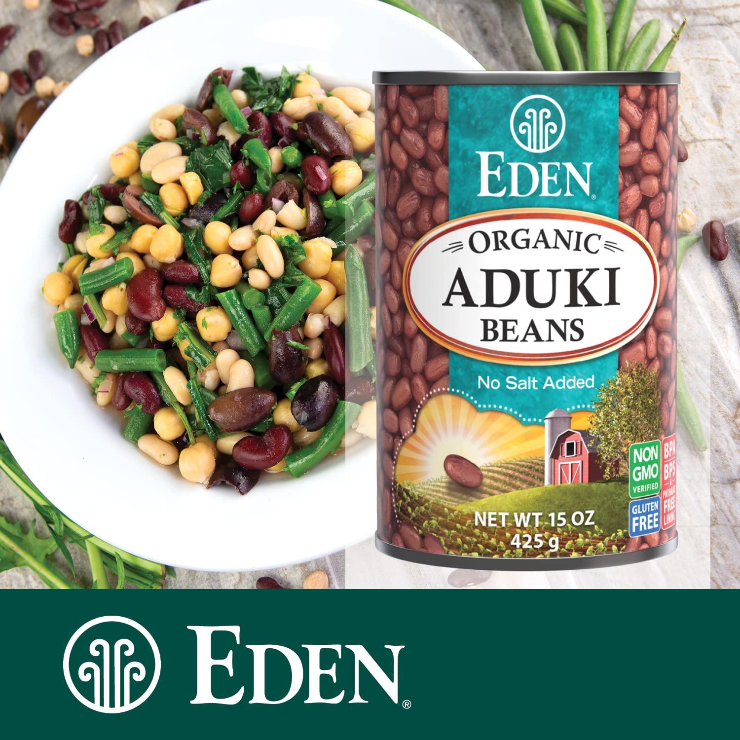 Eden Organic Aduki Beans, (Azuki, Adzuki), Non-GMO, No Salt Added