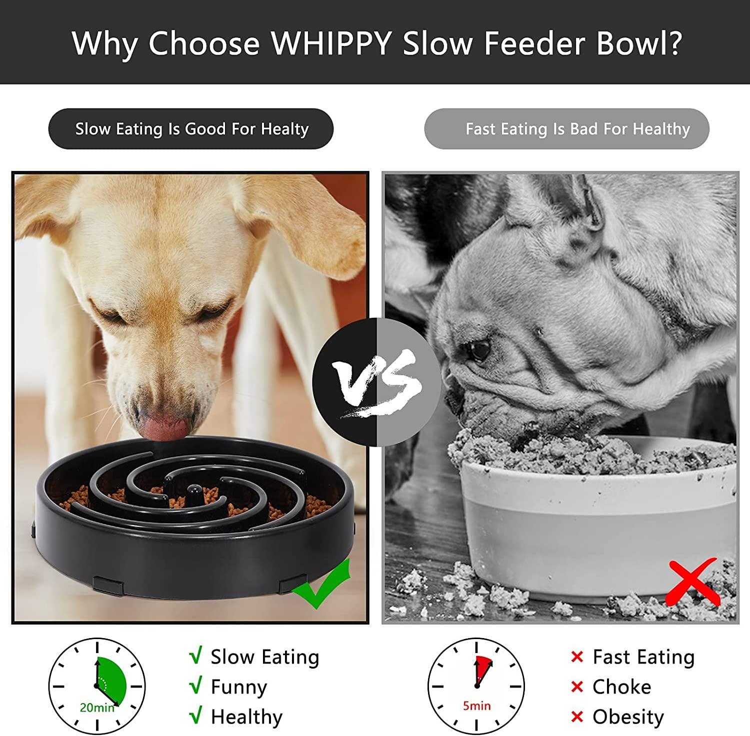Slow Feeder Large Dog Bowls for Large Medium Dog Non Slip Maze Puzzle Bowl  Pet Slower Food Feeding Dishes Interactive Bloat Stop Dog Bowl Preventing  Choking Healthy Dog Bowl Large A-black