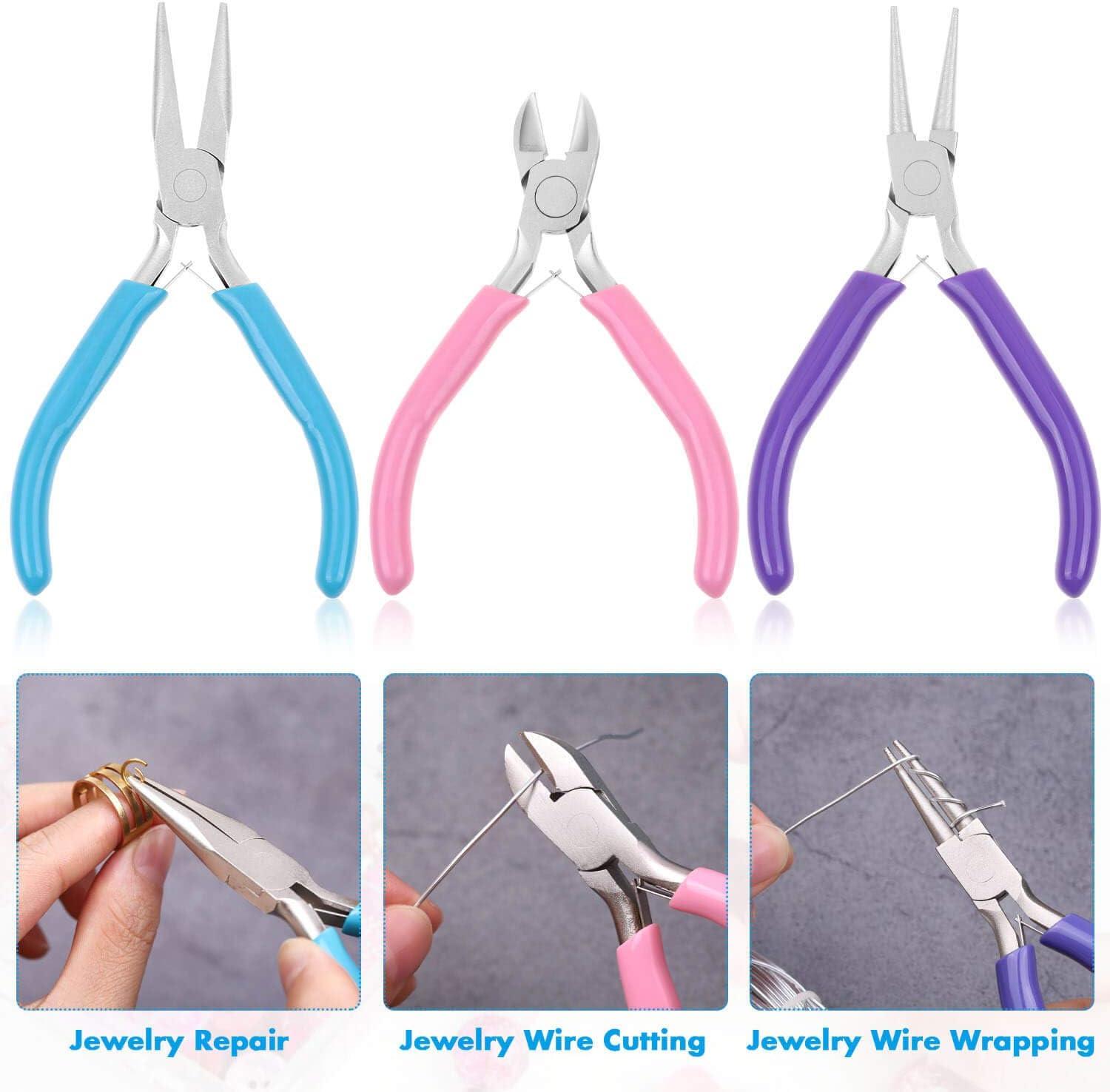  11 Pcs DIY Jewelry Making Tool Sets and Jewelry Repairs Tools,  Include Pliers Tweezers Ring Crochet Needle Kit Accessories for Necklace  DIY, Crafting, Fixing, Cleaning : Arts, Crafts & Sewing
