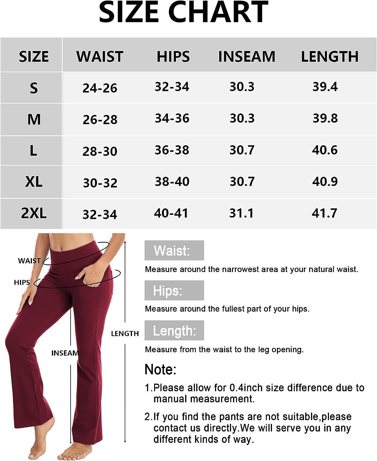 Women's Boot-Cut Yoga Pants Tummy Control Workout Wide Leg Yoga