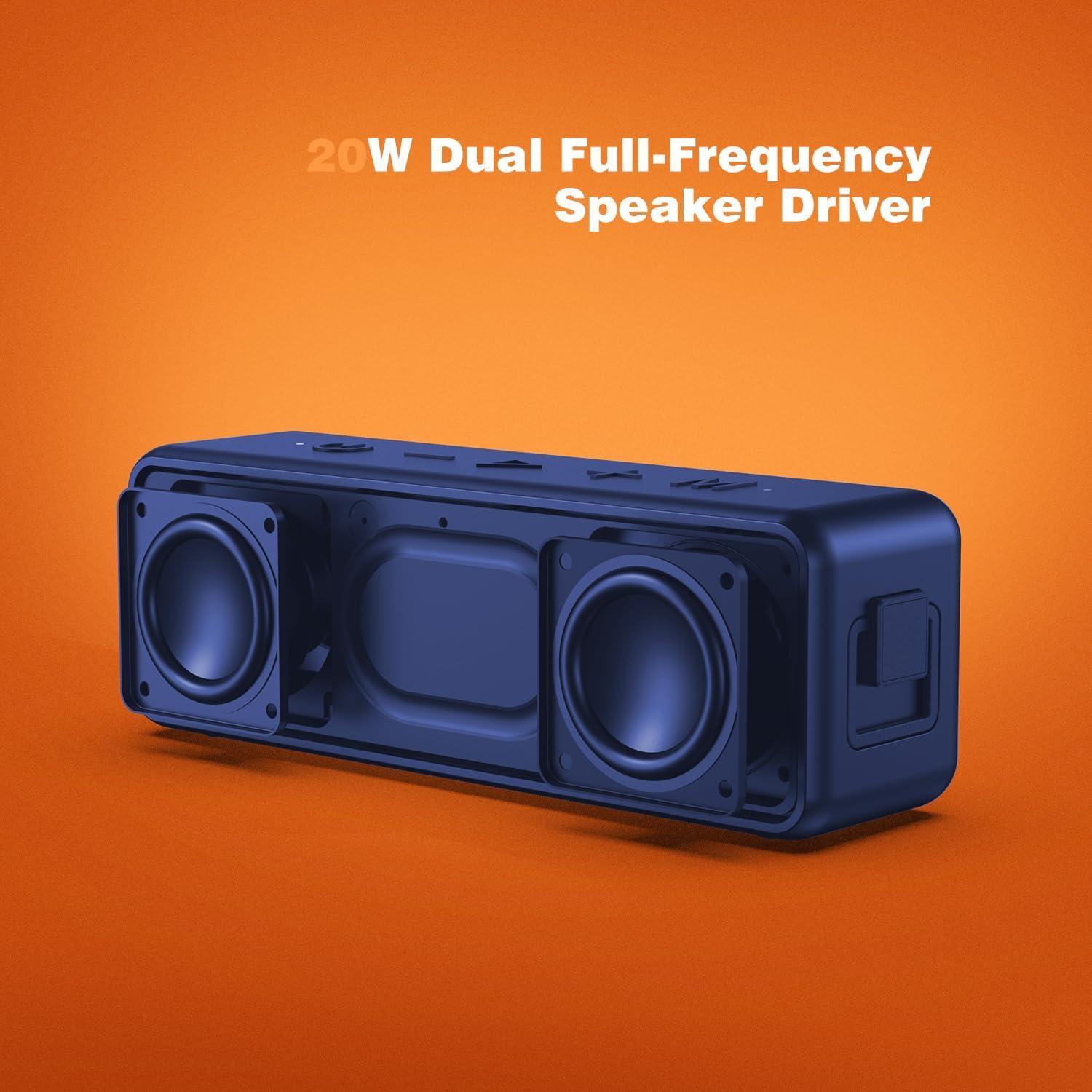 Raymate Bluetooth Speakers 20W IPX7 Waterproof Speaker Wireless