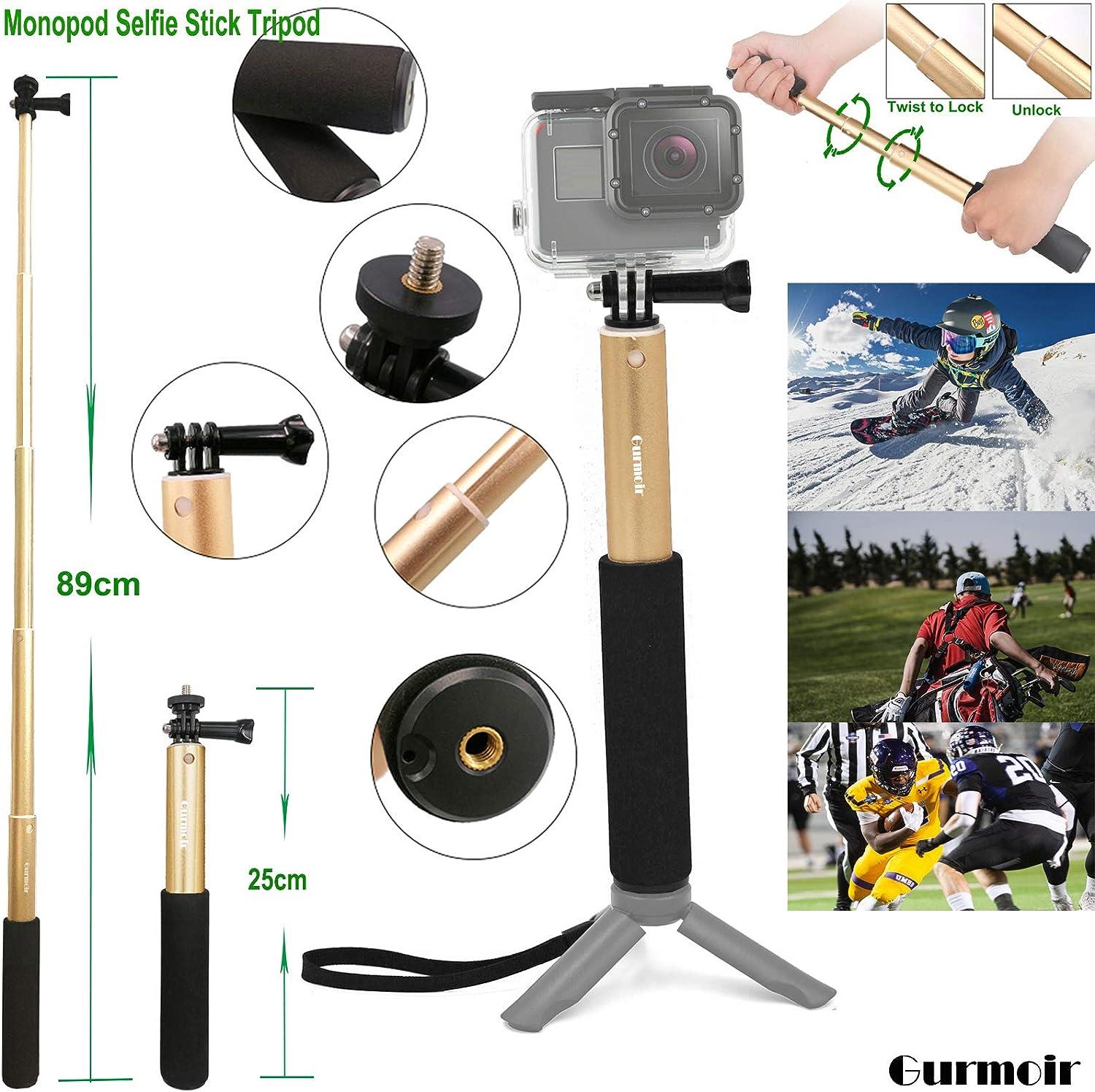 Extendable Selfie Stick Monopod Mount Tripod for GoPro Hero 8 7 6 5 4 and  Other