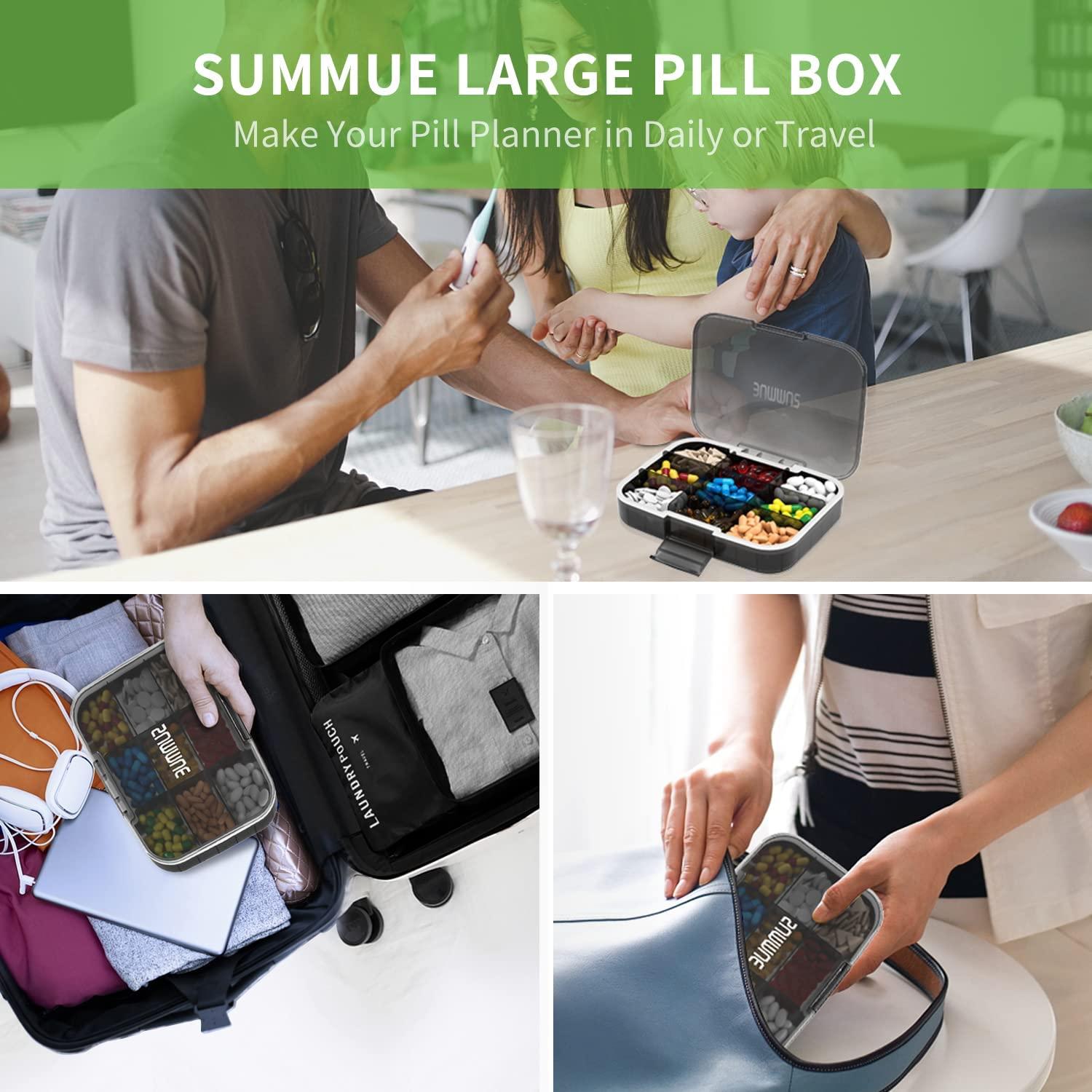 Portable Mini Pill Box,Travel Pill Organizer Pocket,Medicine Case Container  with 7 Compartments for Vitamins, Cod Liver Oil _ - AliExpress Mobile