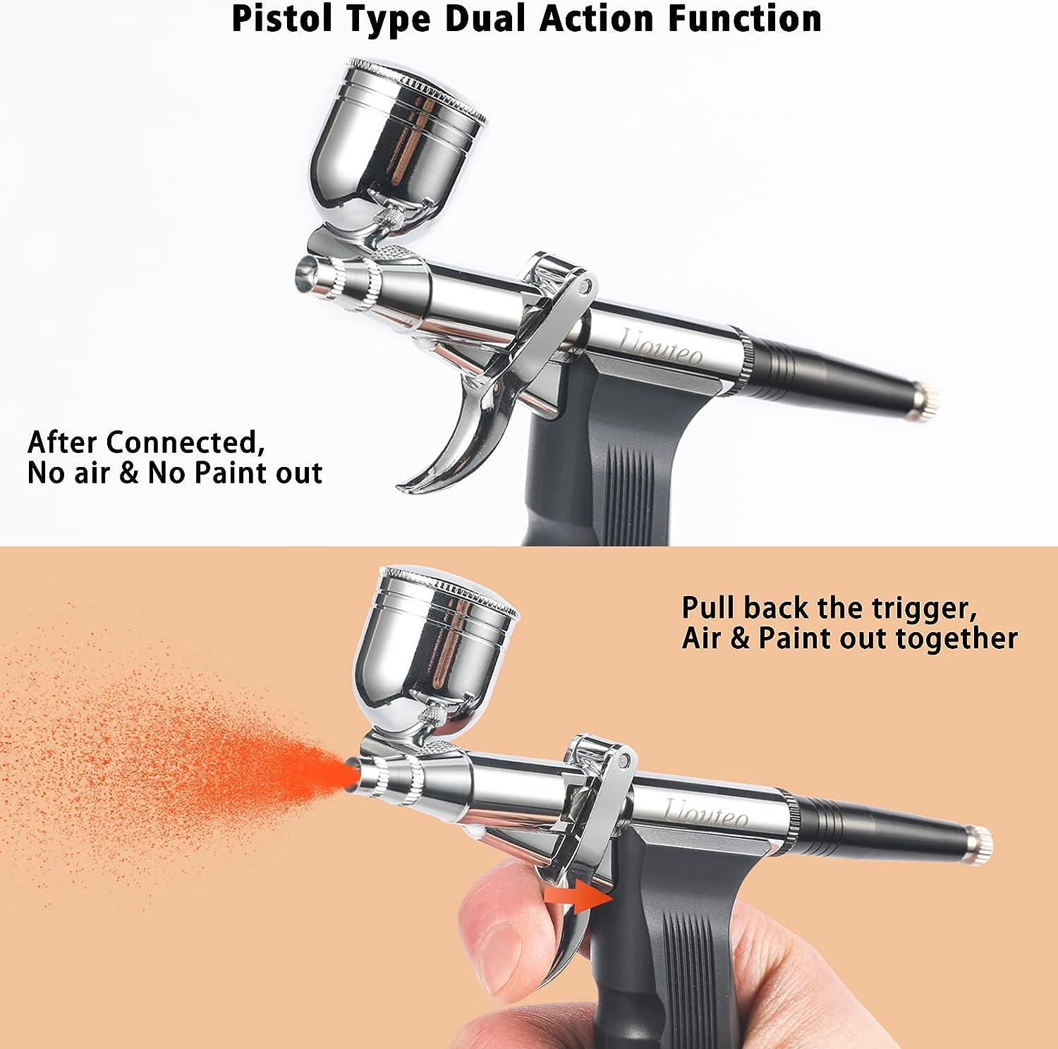  Uouteo Airbrush Trigger Gun Only with 0.4 mm Needles