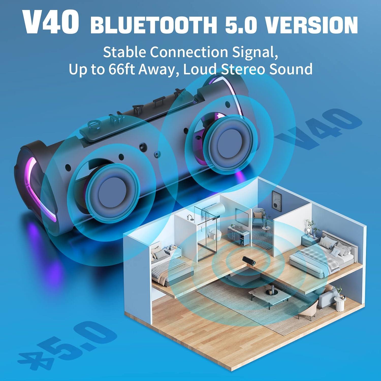 Vanzon V40 Bluetooth Speakers Portable Wireless Speaker V5.0 with