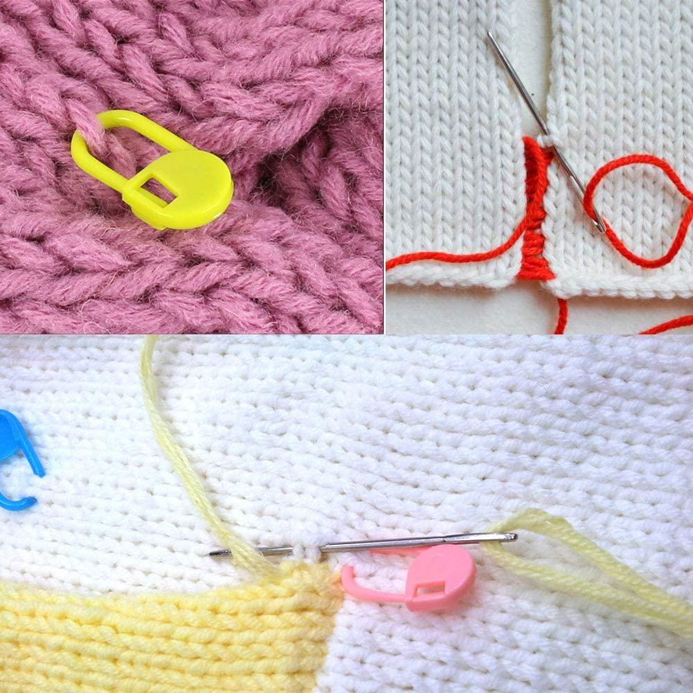 16 PCS Lace Crochet Hooks Set, 0.5mm-2.5mm Aluminum Crochet Hooks Set with  6 PCS Large-Eye Blunt Needles and 10 PCS Stitch Markers, Perfect for  Lacework 33 PCS