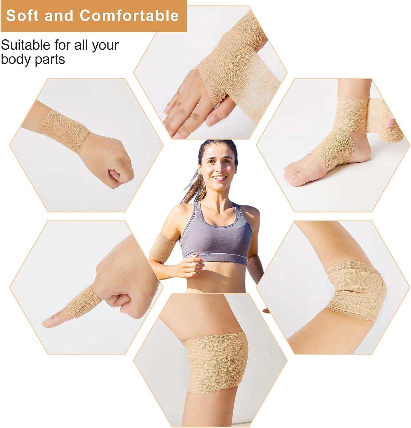 Self-Adhesive Cohesive Bandage Wrist Ankle First Aid Sports Medical Tape  Wrap
