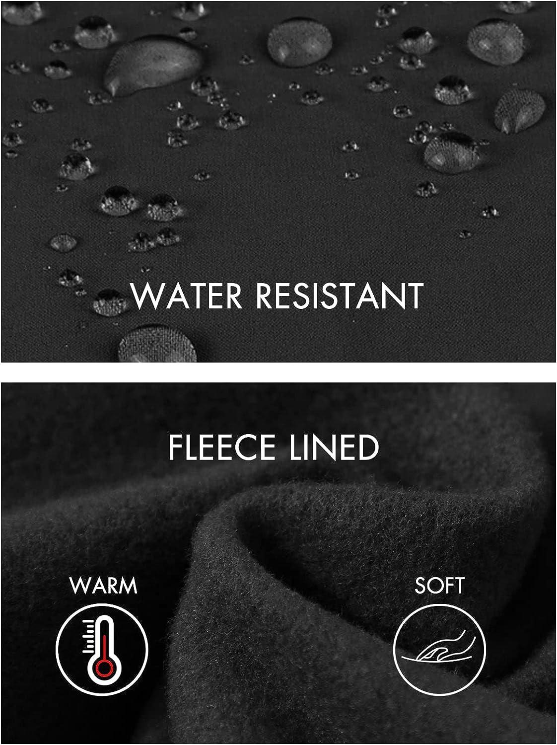 BALEAF Women's Fleece Lined Pants Water Resistant Sweatpants High Waisted  Thermal Joggers Winter Running Hiking Pockets Large Black