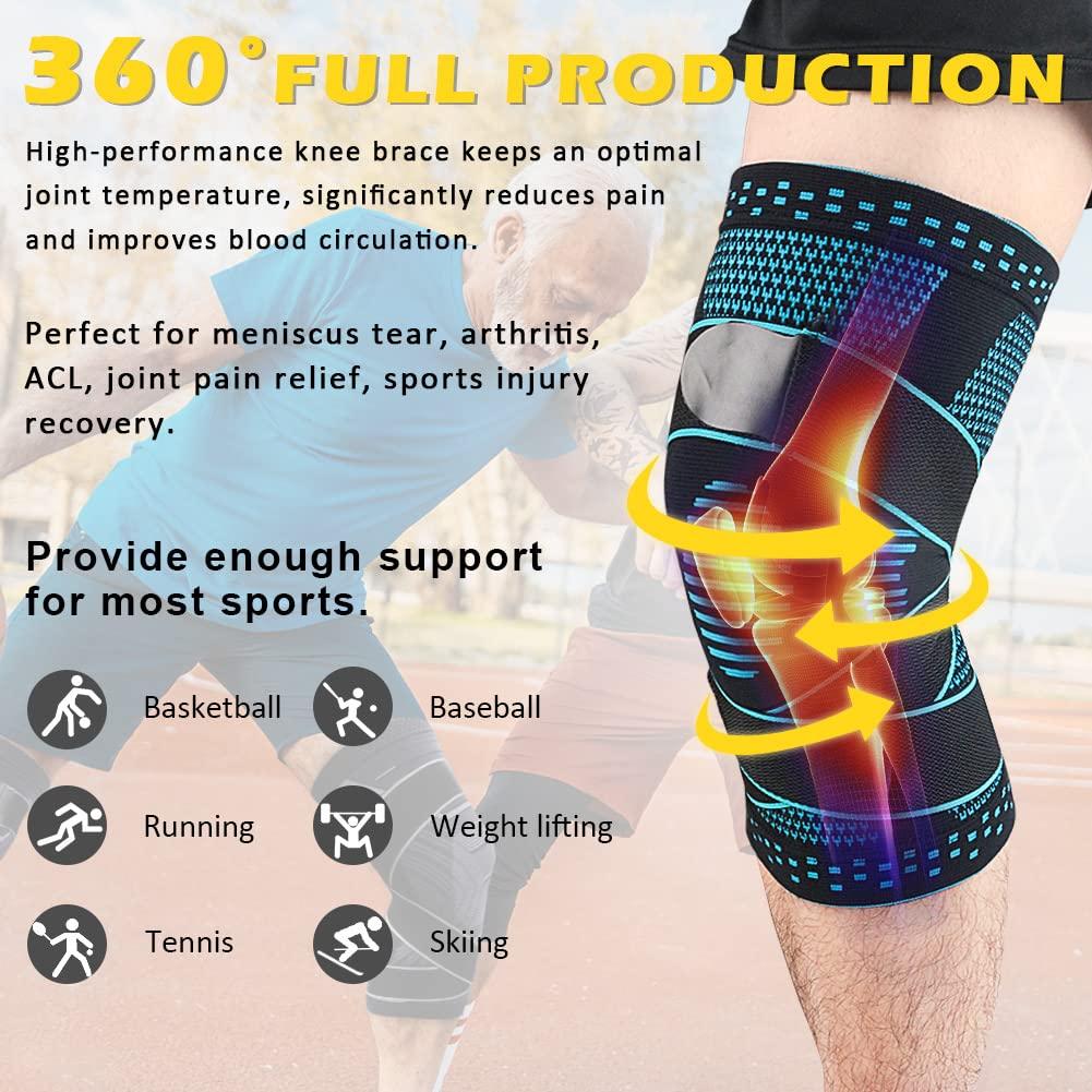 1 Pair Knee Ankle Pain Relief Brace Compression Sleeve Arthritis Joint  Support