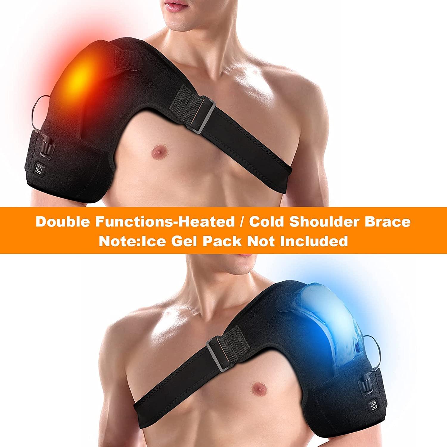 Double Shoulder Brace Thermal Self-Heating Shoulder Support Pain Relief  Compression Sleeve Wrap Breathable Neoprene Shoulder Pad Protector Rotator