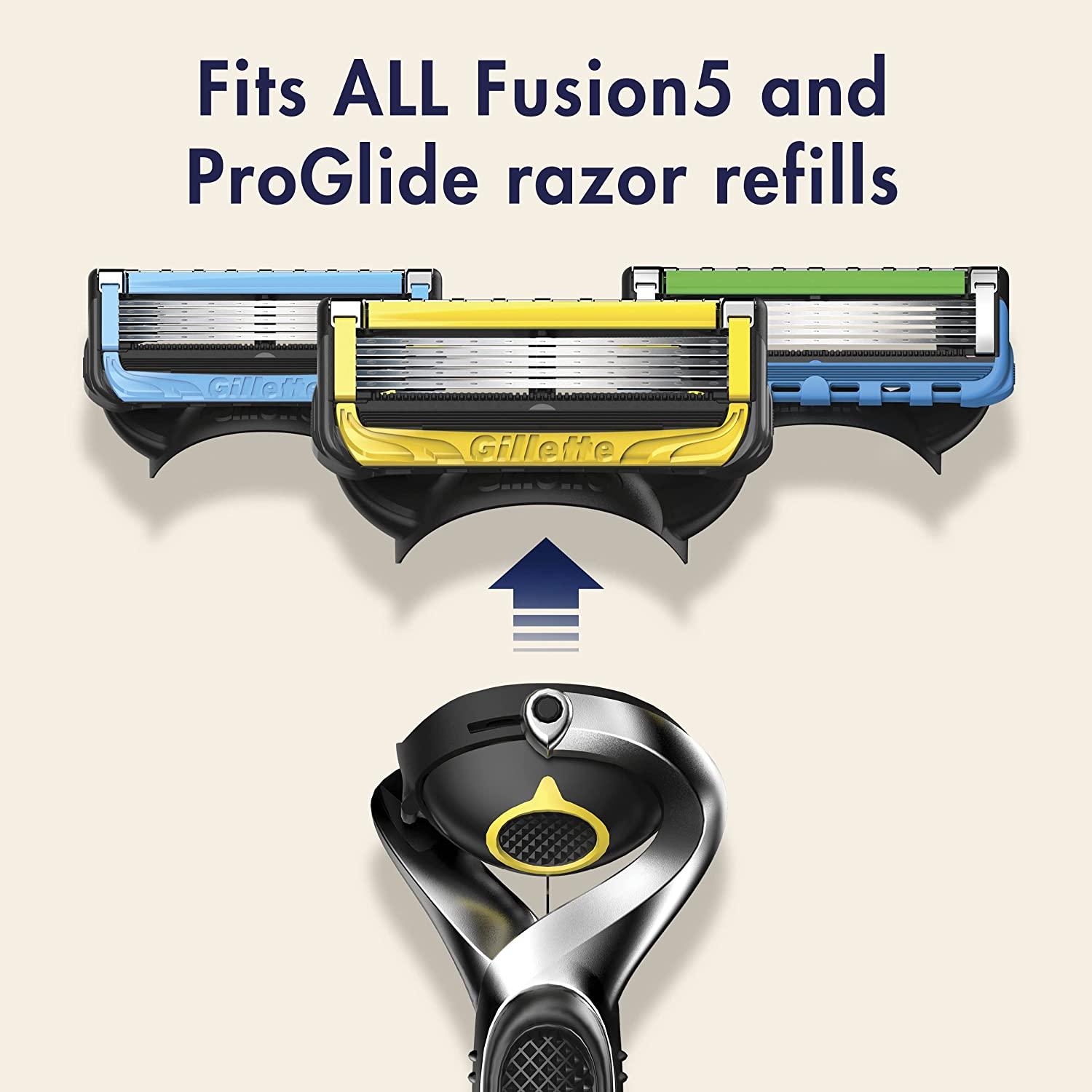 Gillette ProGlide Shield Mens Razors 8 Razor Blade Refills Plus Gillette  PURE Mens Soothing Shaving Cream with Aloe, 6 oz ProGlide Shield 8 Refills  + 1 PURE Shave Cream