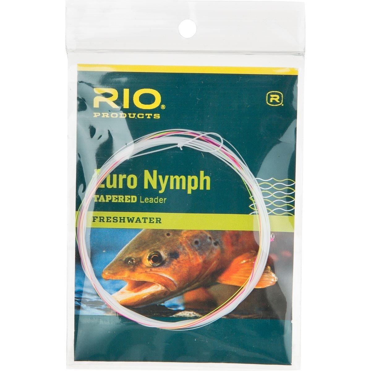 Rio Euro Nymph Leader with Tippet Ring 11Ft - 2 Pack Pink/Yellow