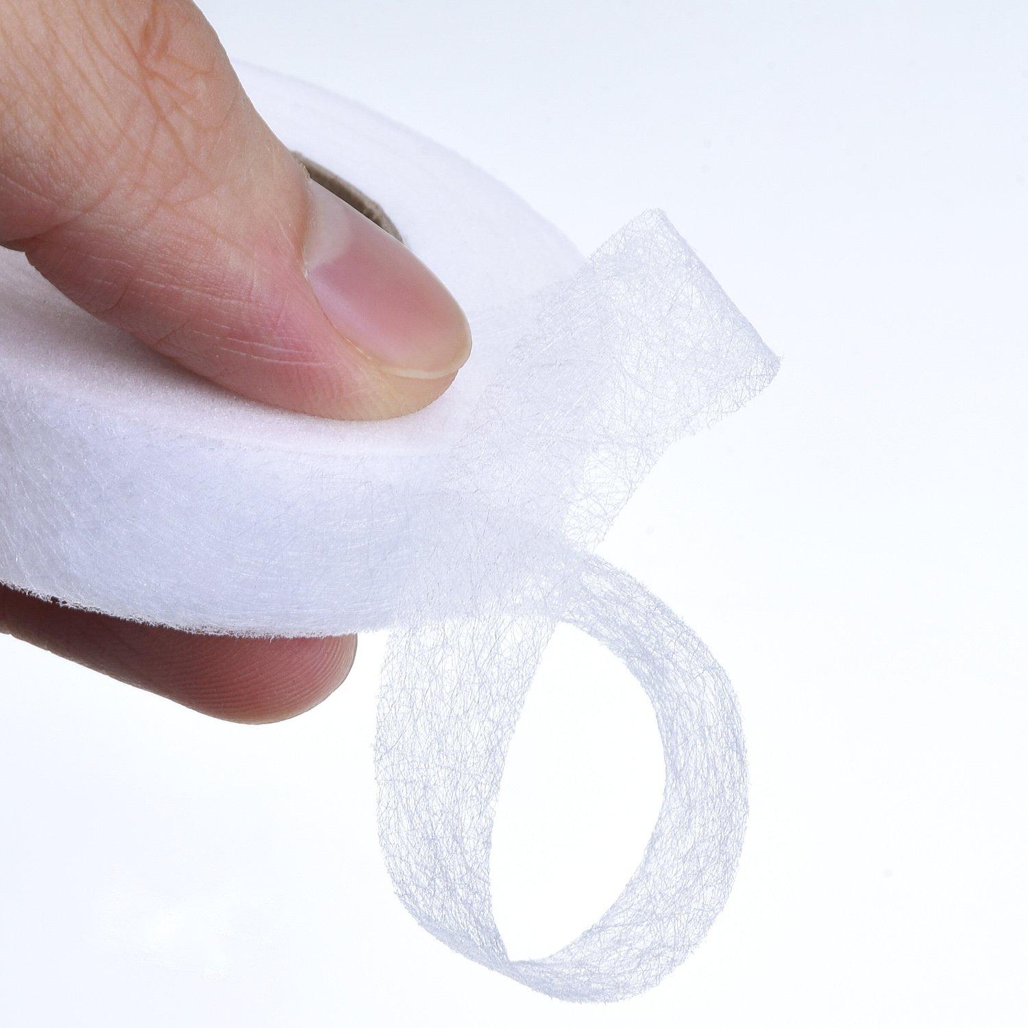 Outus Iron on Hem Tape Fabric Fusing Hemming Tape Wonder Web Adhesive Hem  Tape for Pants Each 27 Yards, 2 Pack (White, 1 Inch)